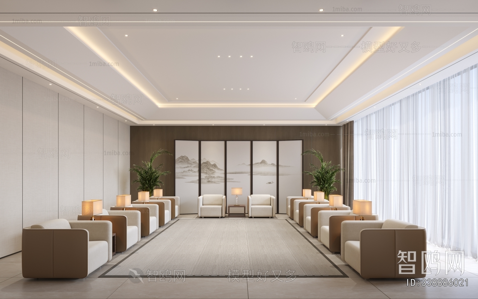 New Chinese Style Reception Room