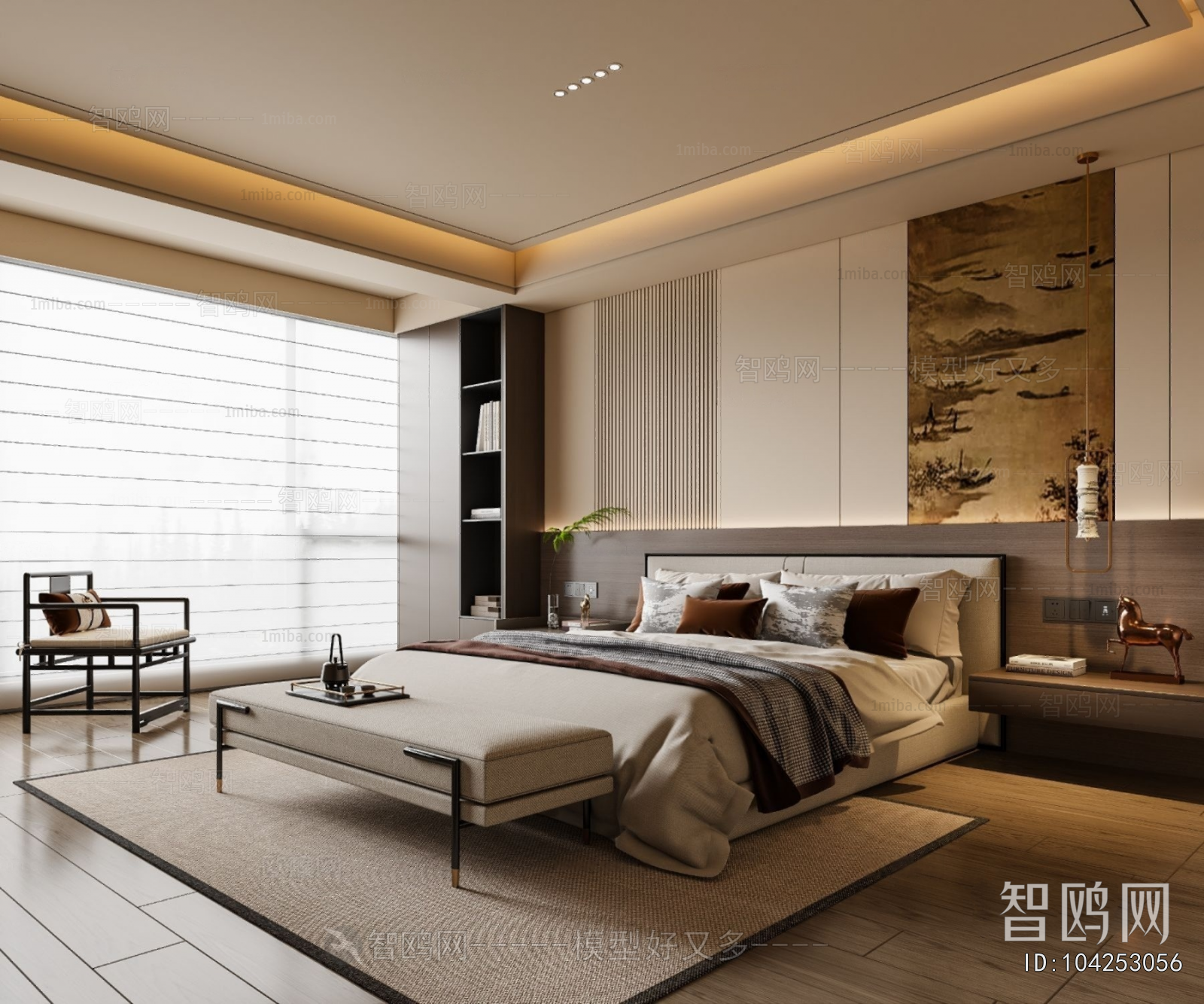 New Chinese Style Bedroom