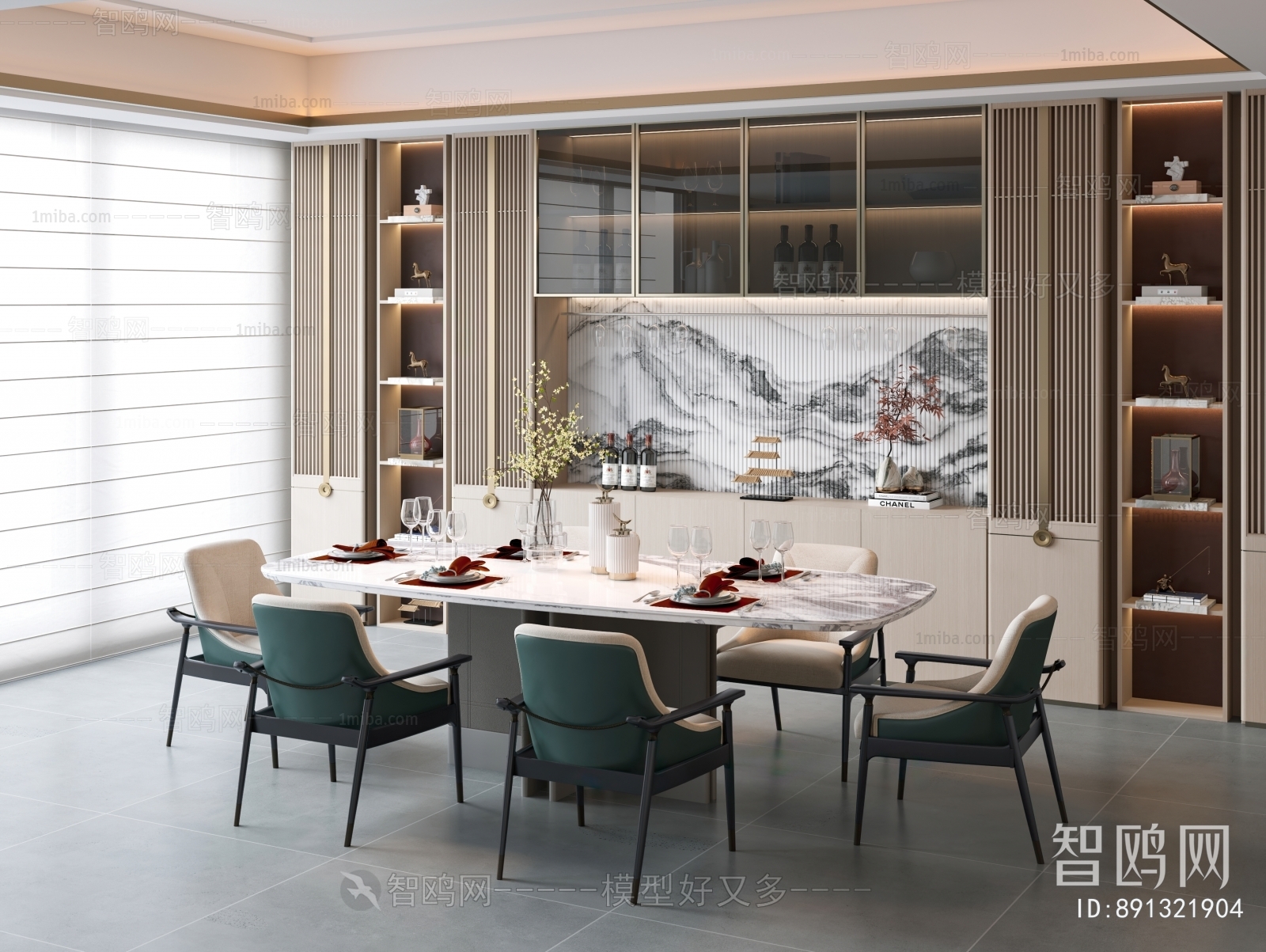 New Chinese Style Dining Room