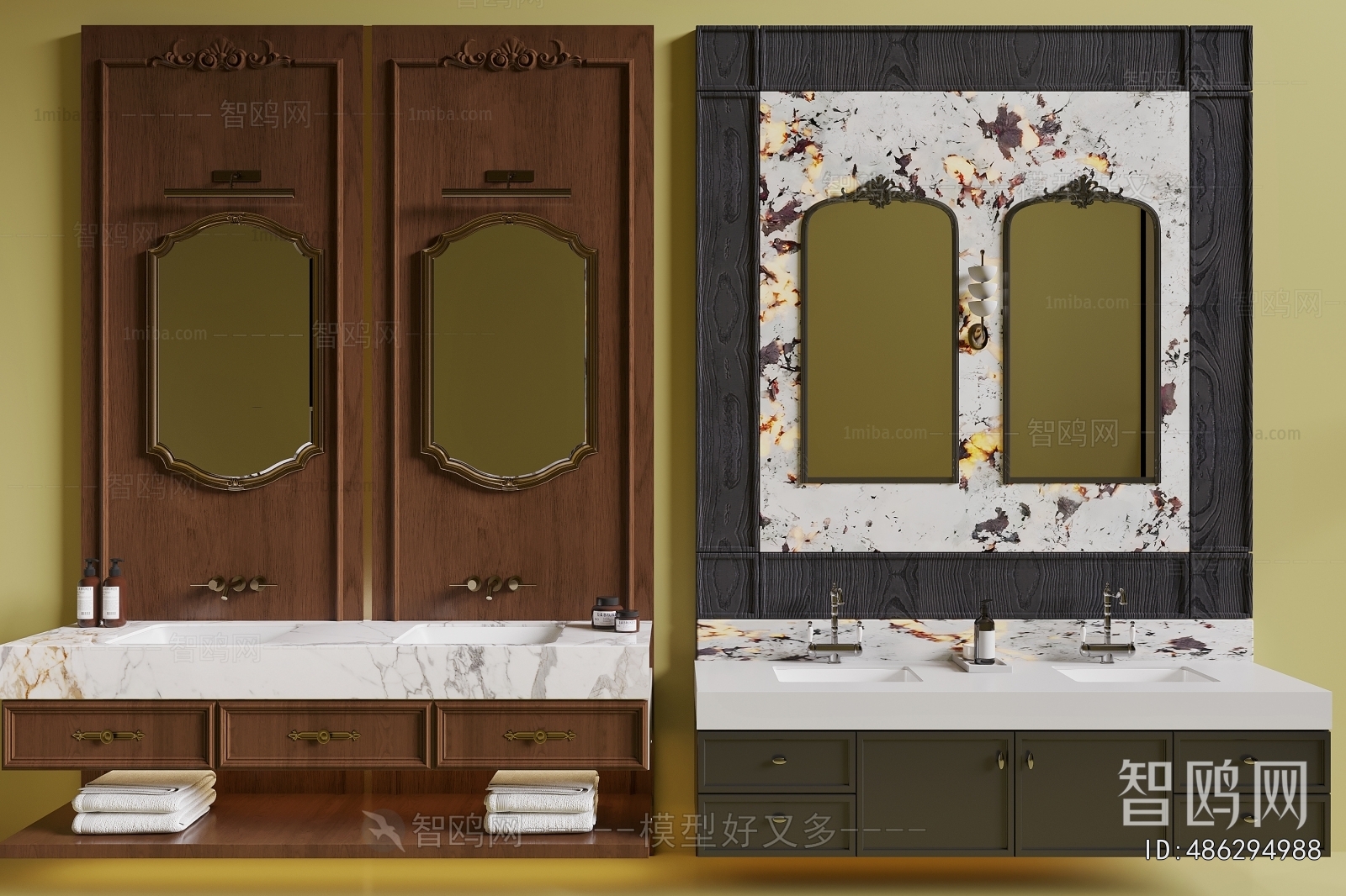 French Style Bathroom Cabinet