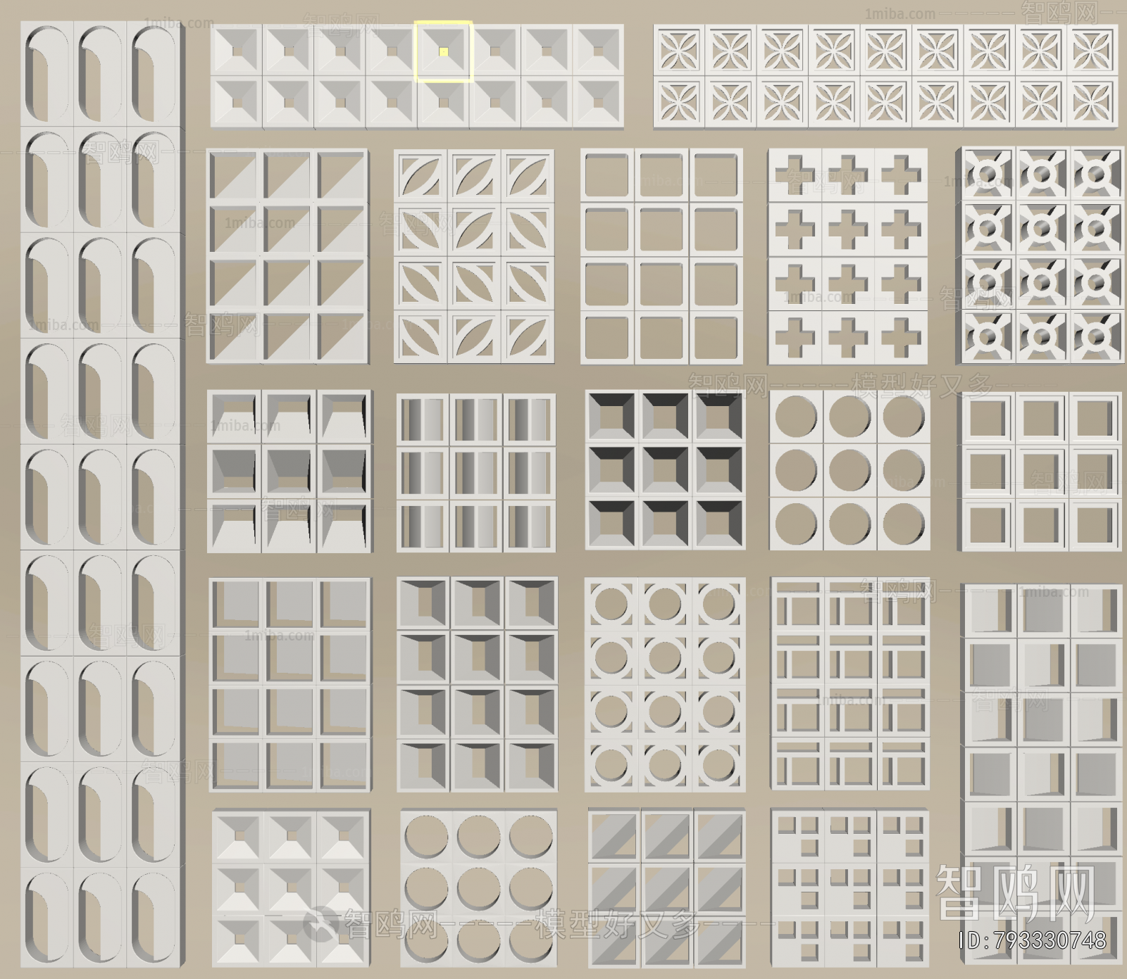Modern Cement Brick Screen Partition