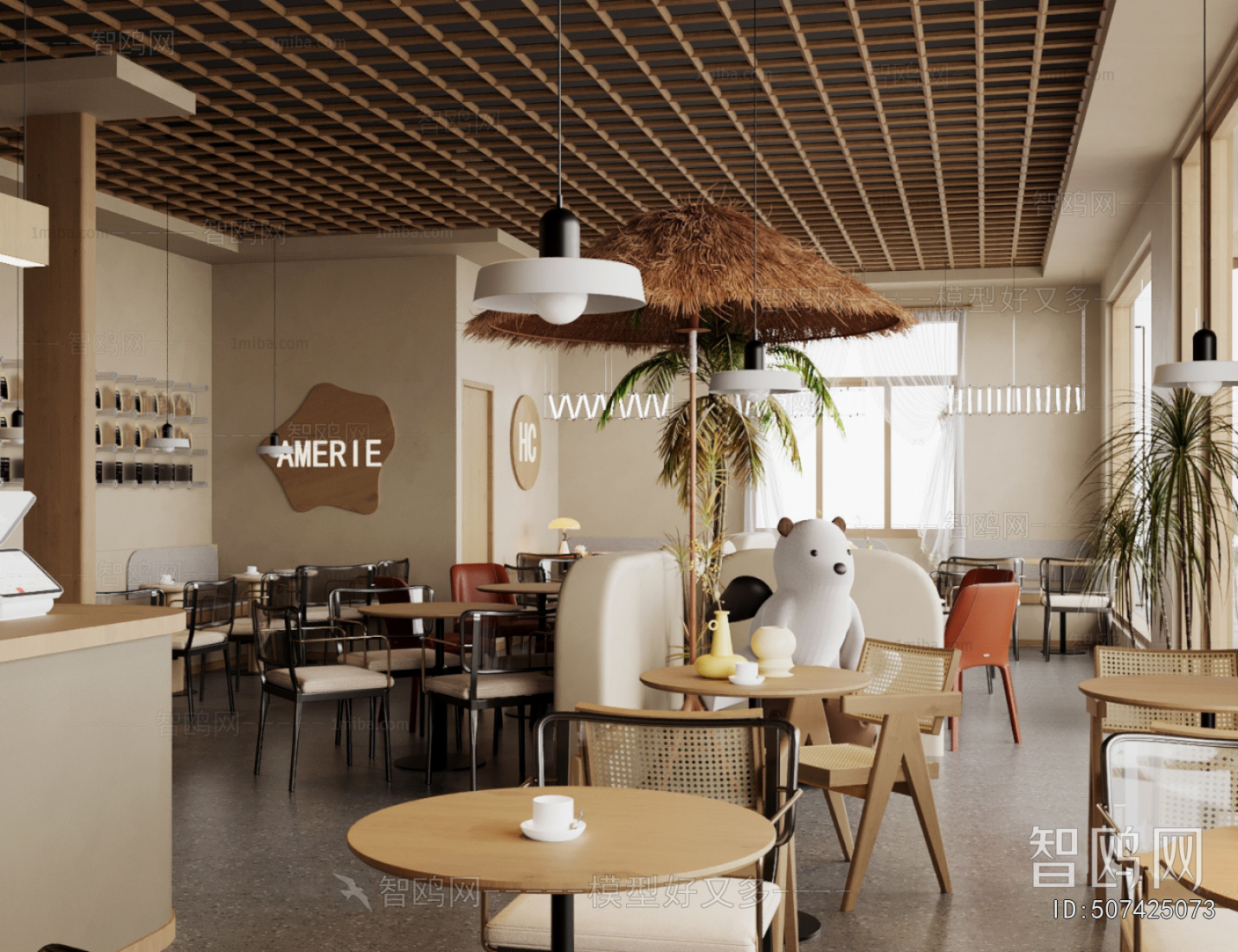 Wabi-sabi Style Milk Tea Shop