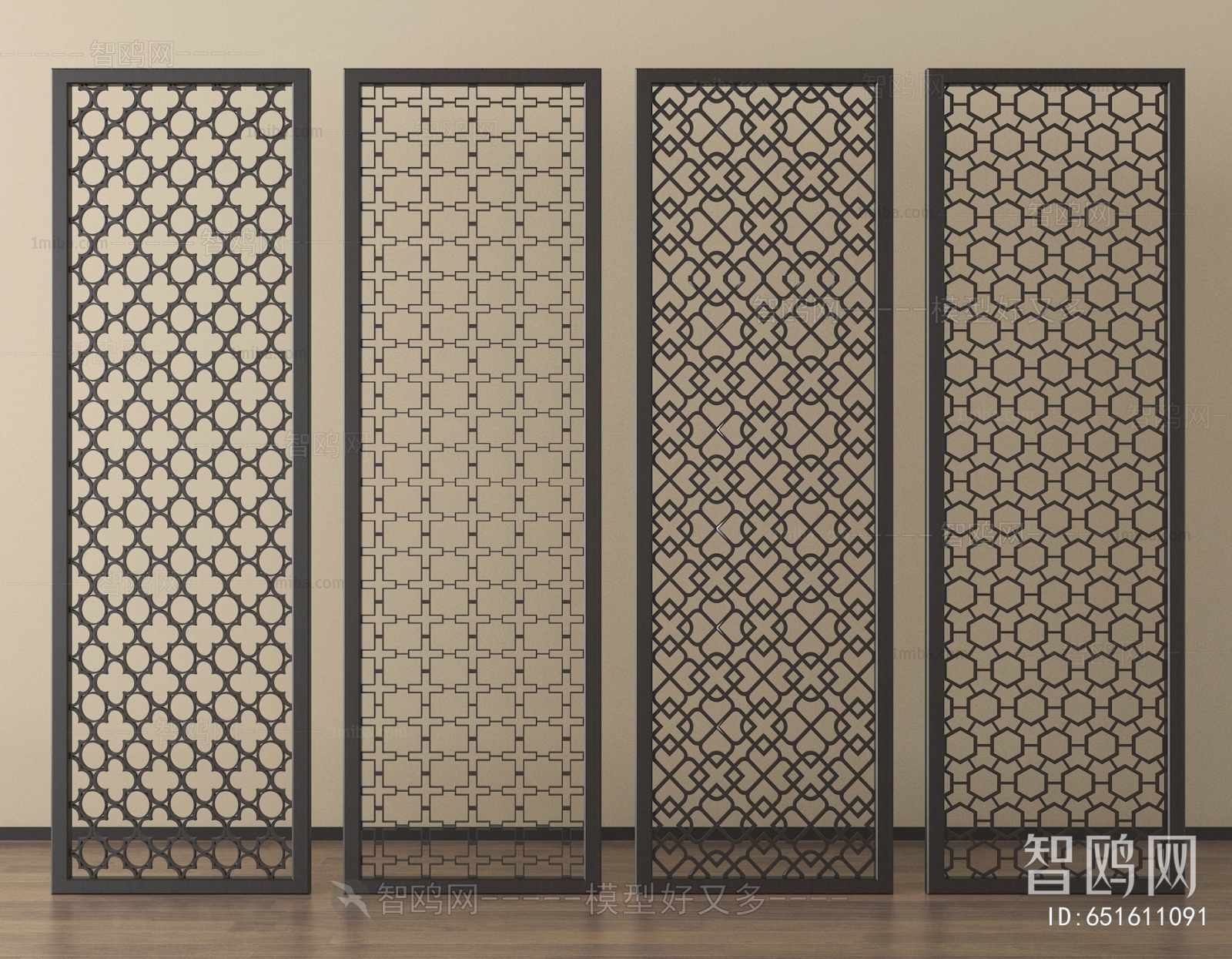 New Chinese Style Metal Screen Partition
