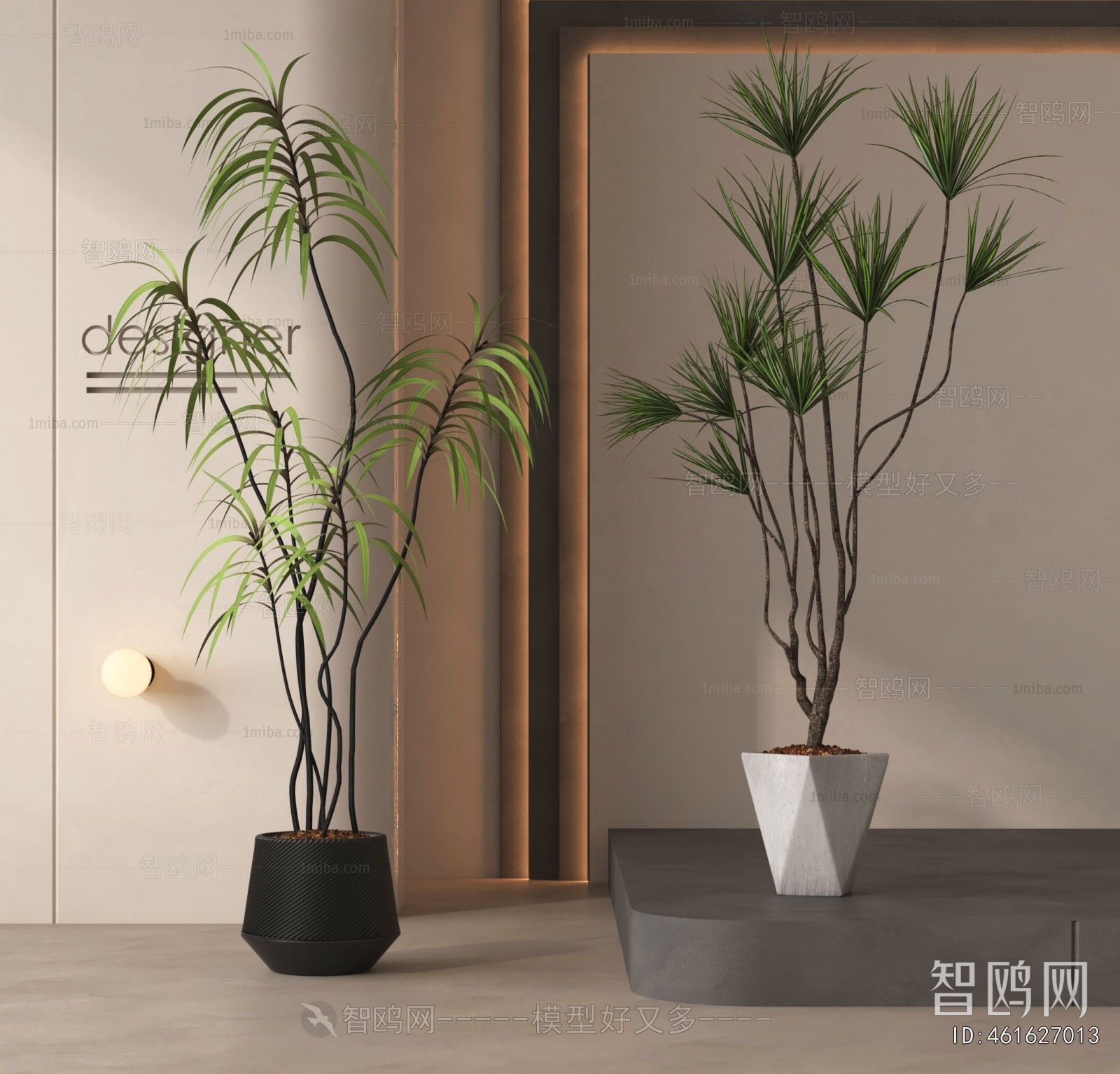 Modern Ground Green Plant Potted Plants
