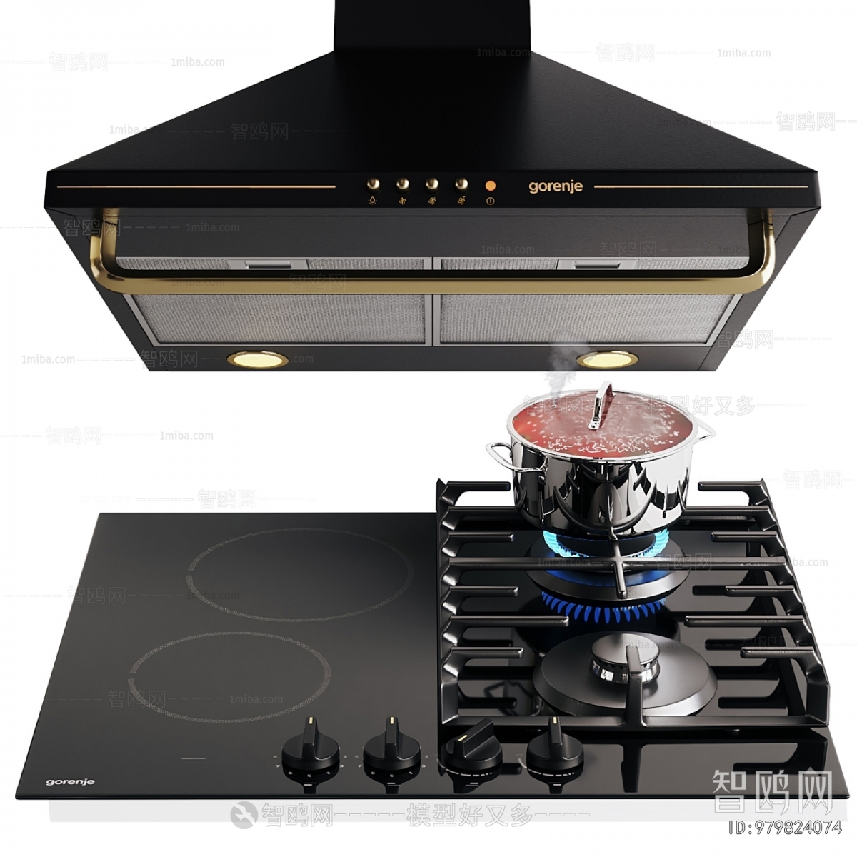 Modern Kitchen Electric Gas Range