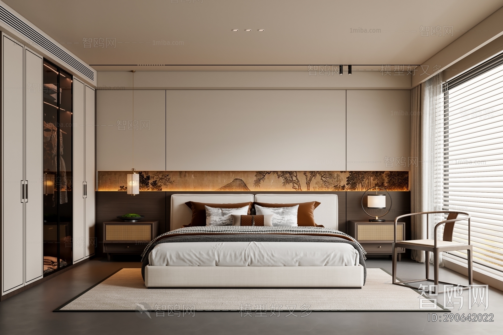 New Chinese Style Bedroom