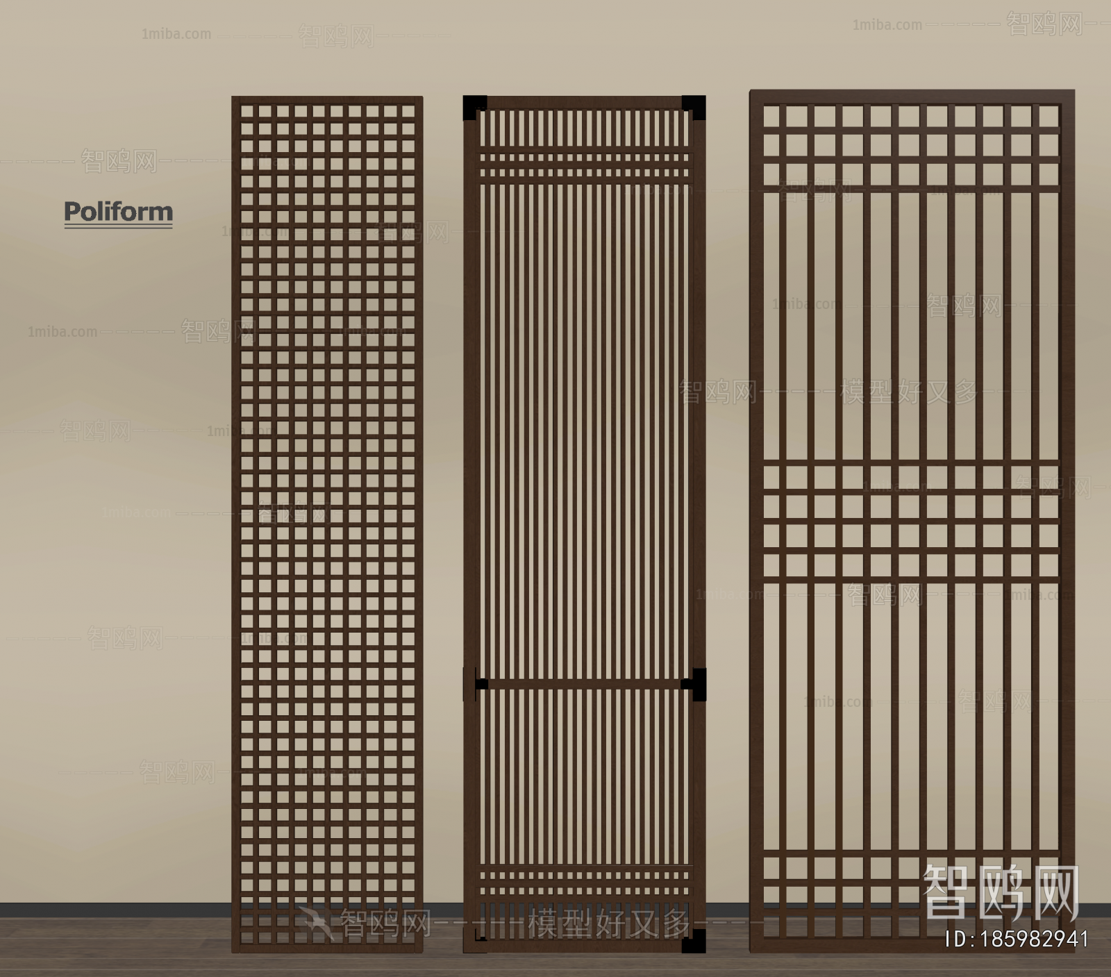 New Chinese Style Wooden Screen Partition