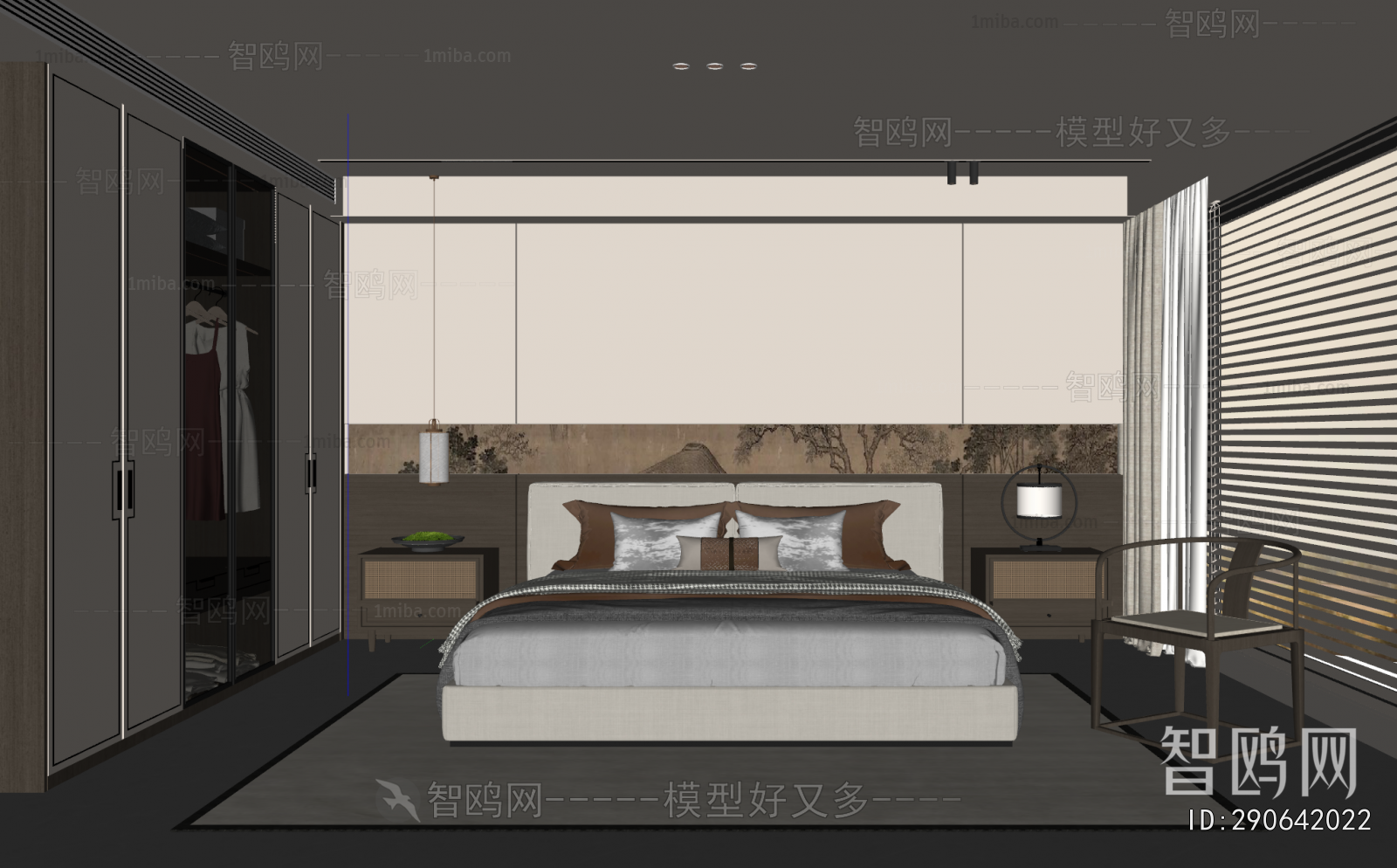 New Chinese Style Bedroom