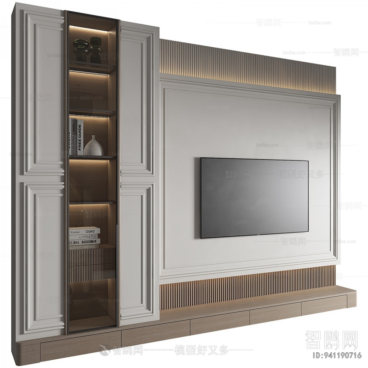 Simple European Style TV Wall