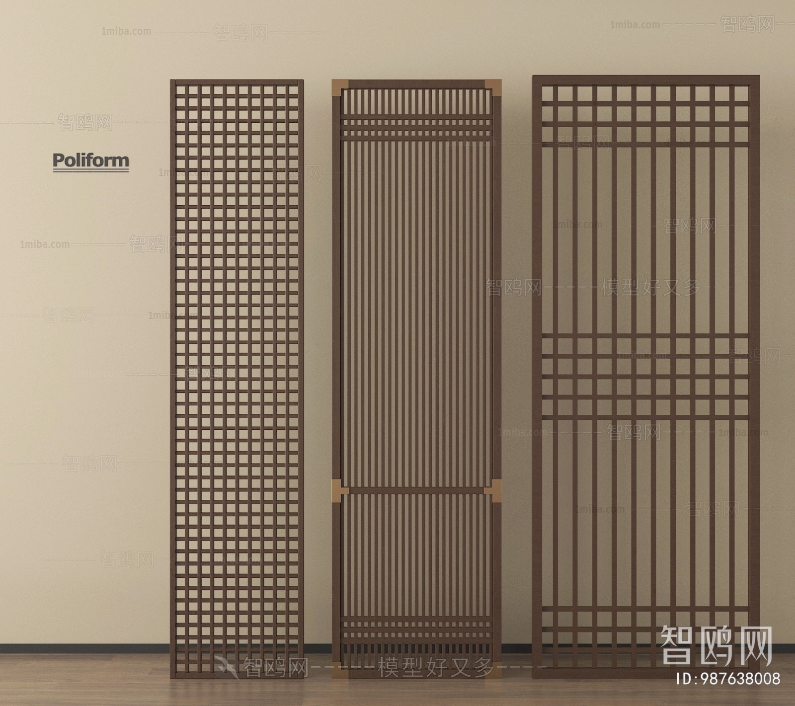 New Chinese Style Wooden Screen Partition