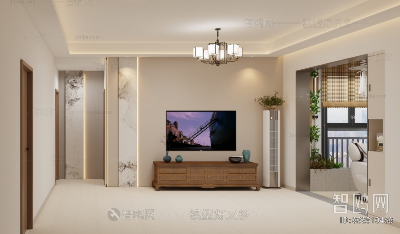 New Chinese Style Balcony Laundry Room