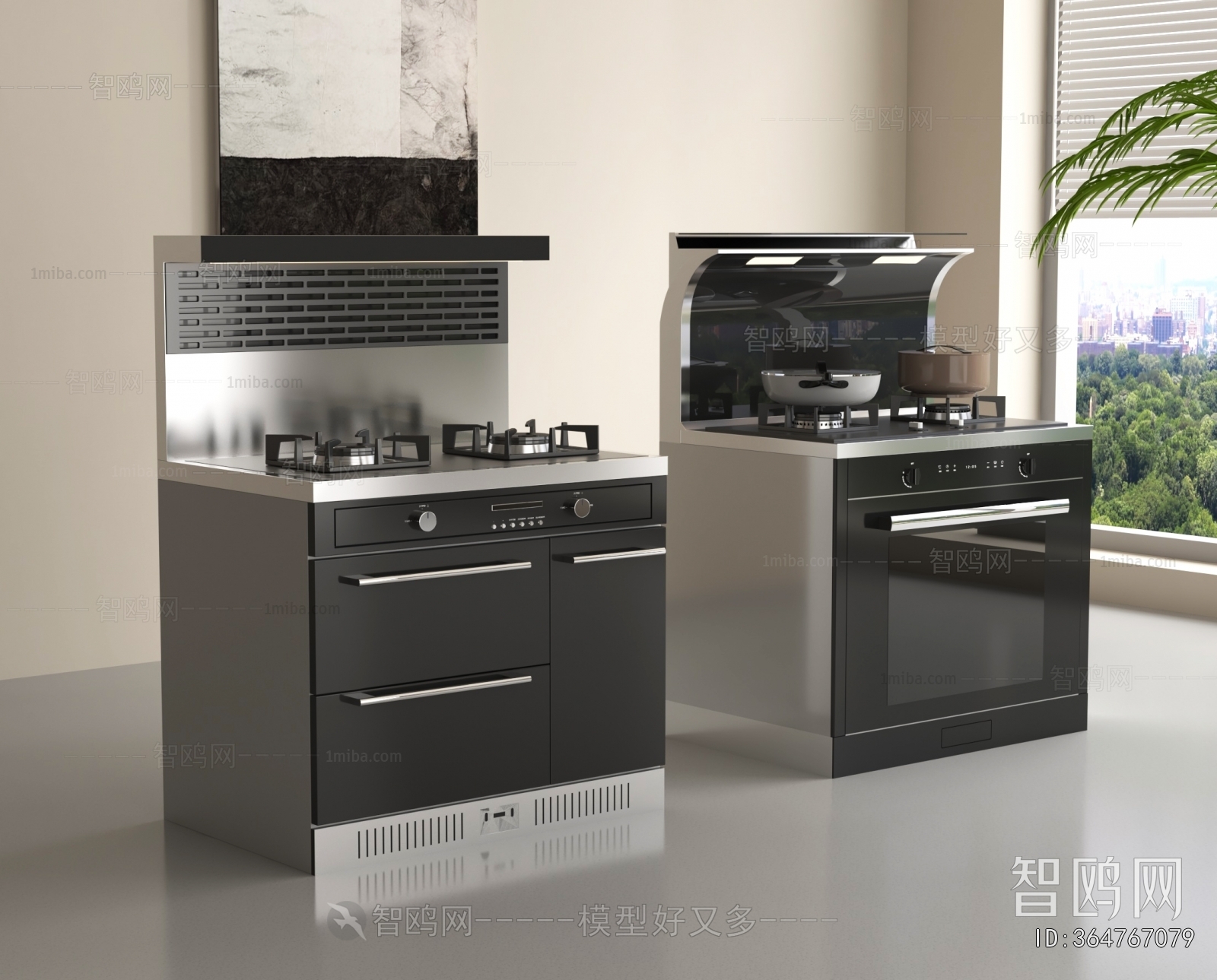 Modern Kitchen Electric Gas Range