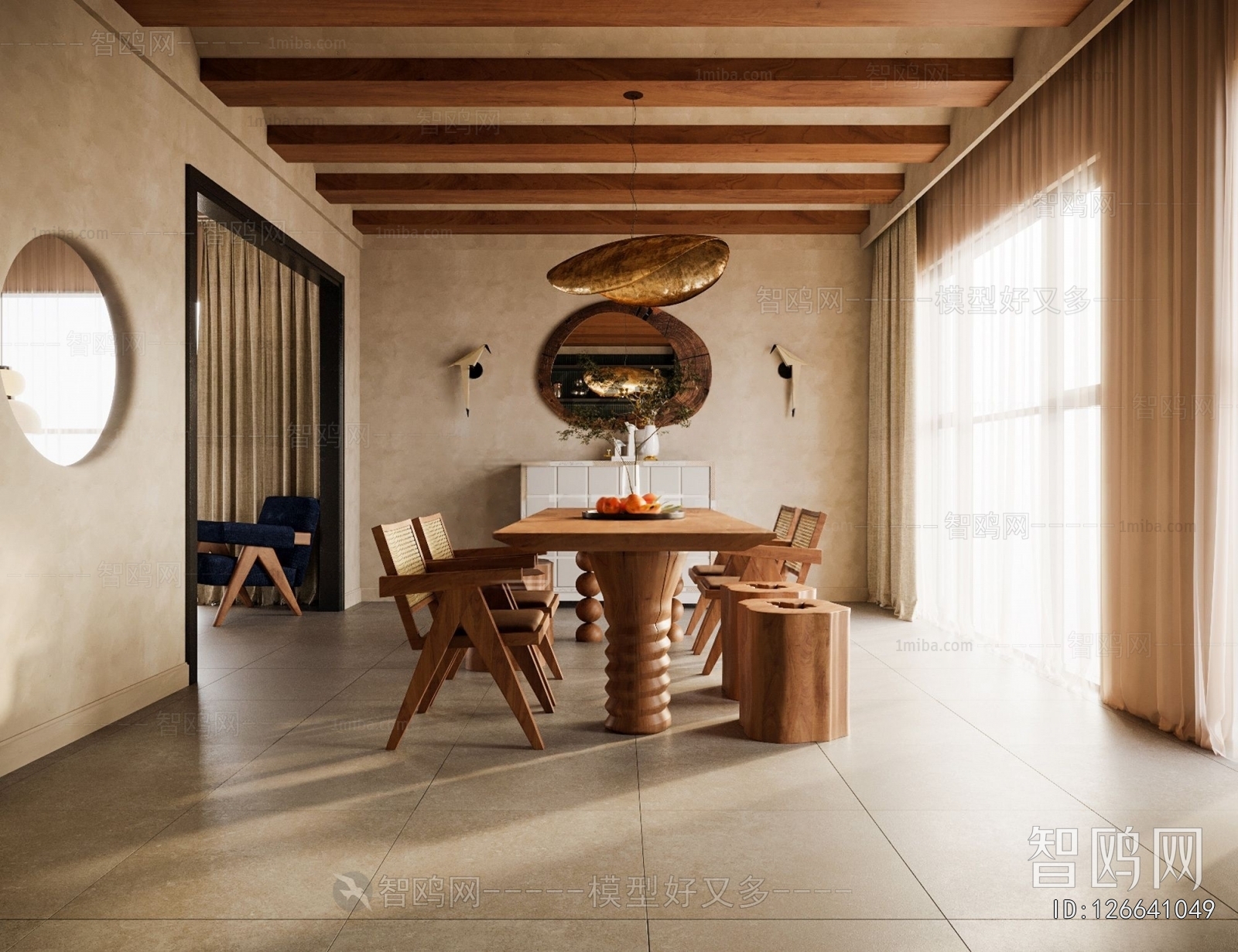 Wabi-sabi Style Dining Room