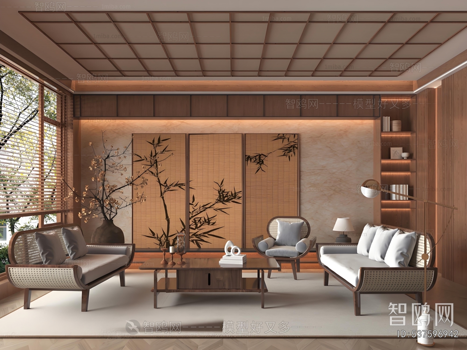 New Chinese Style A Living Room