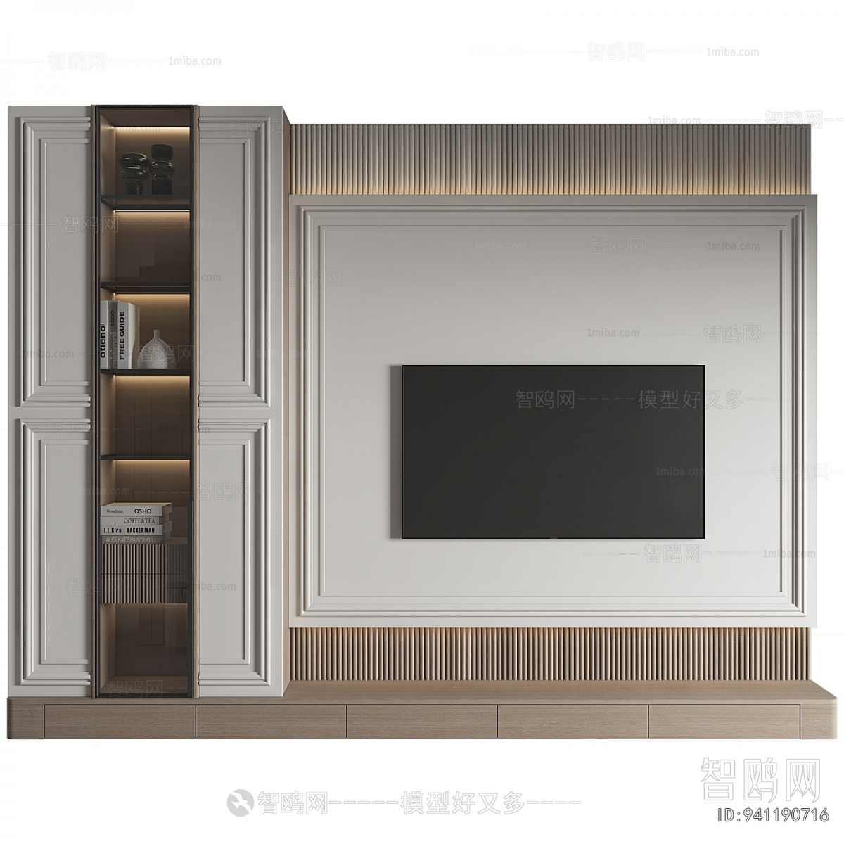 Simple European Style TV Wall