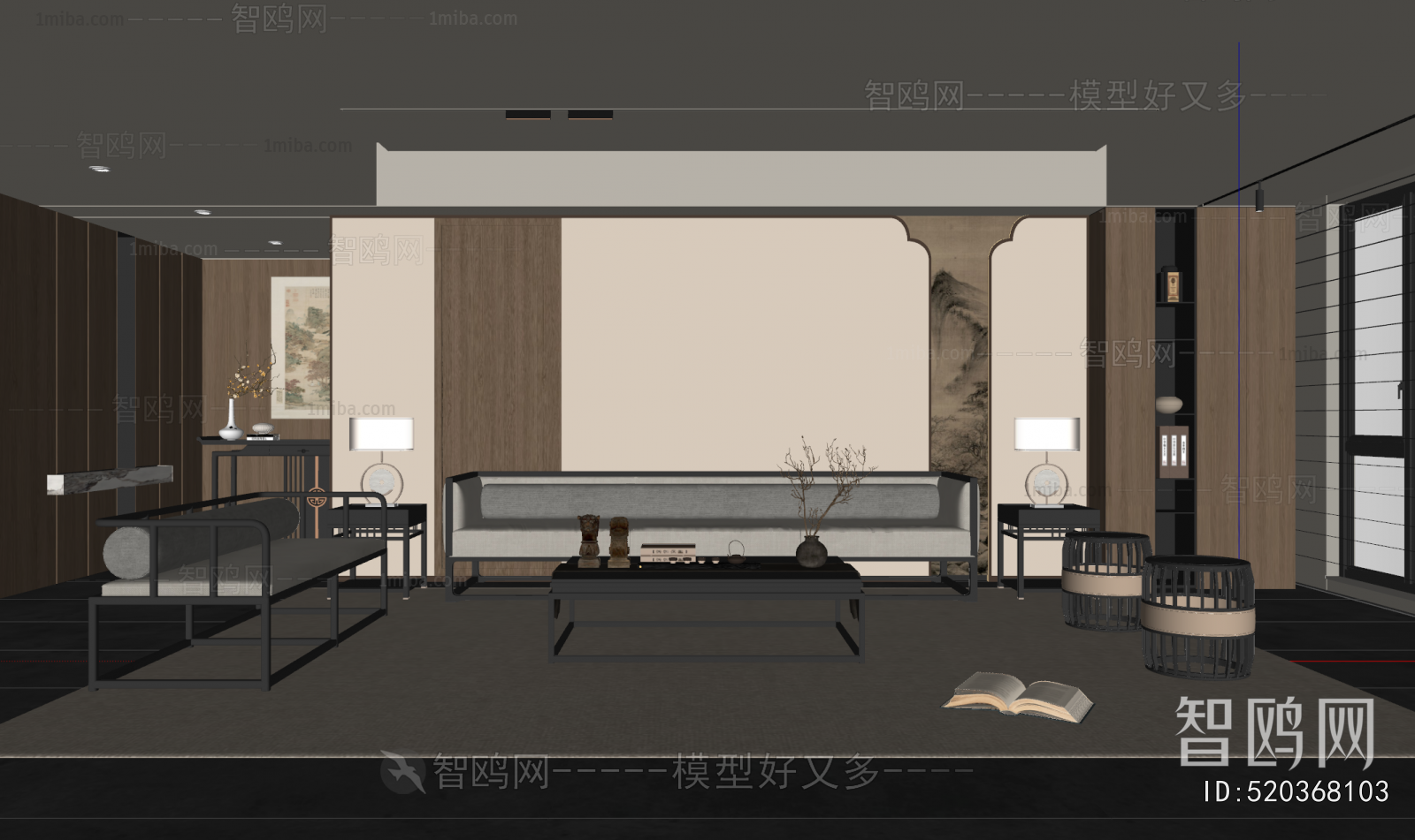 New Chinese Style A Living Room