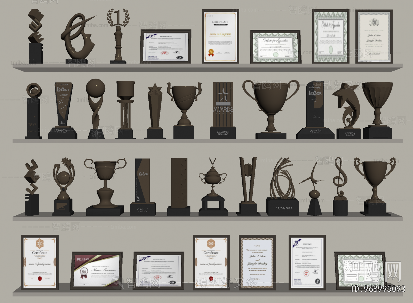 Modern Flag/badge/trophy/certificate