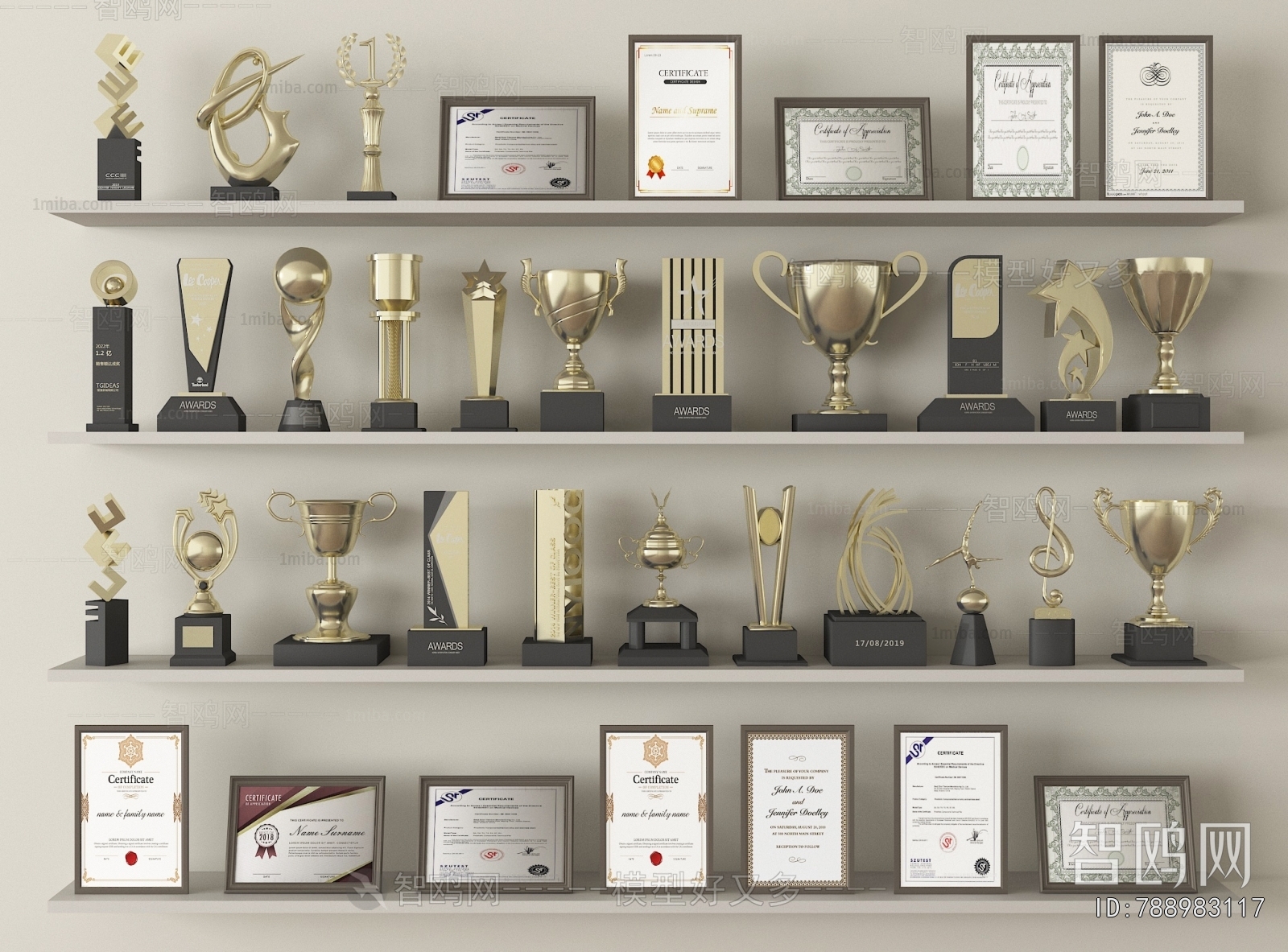 Modern Flag/badge/trophy/certificate