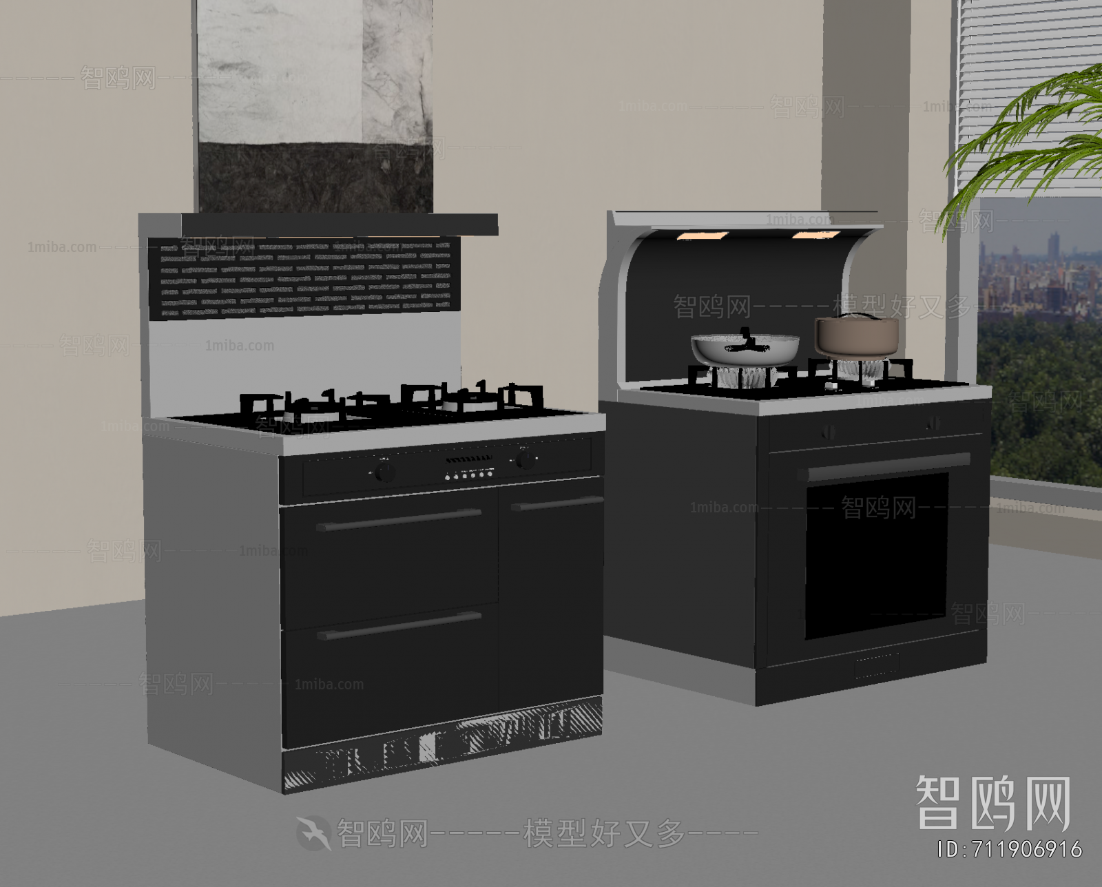 Modern Kitchen Electric Gas Range