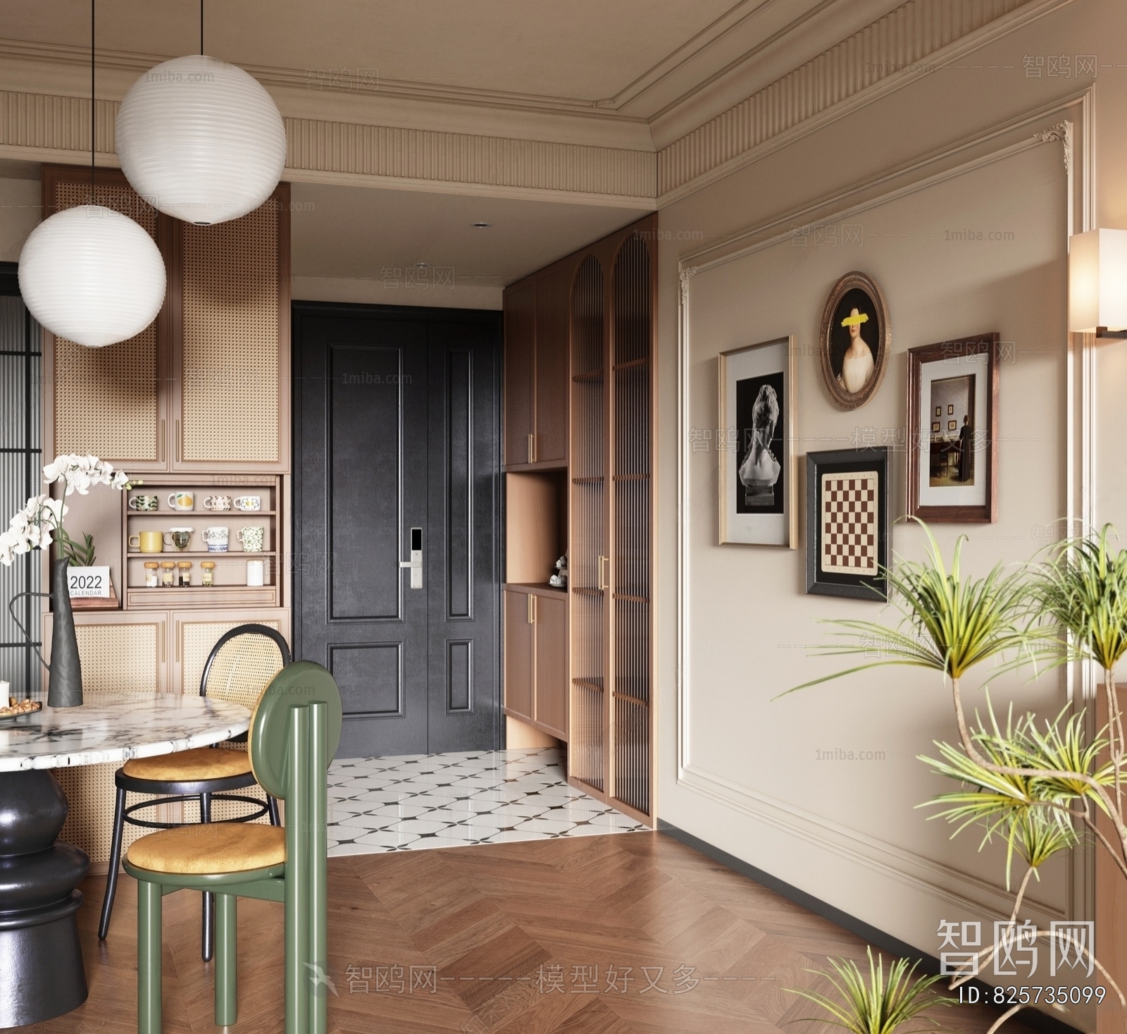 French Style Hallway