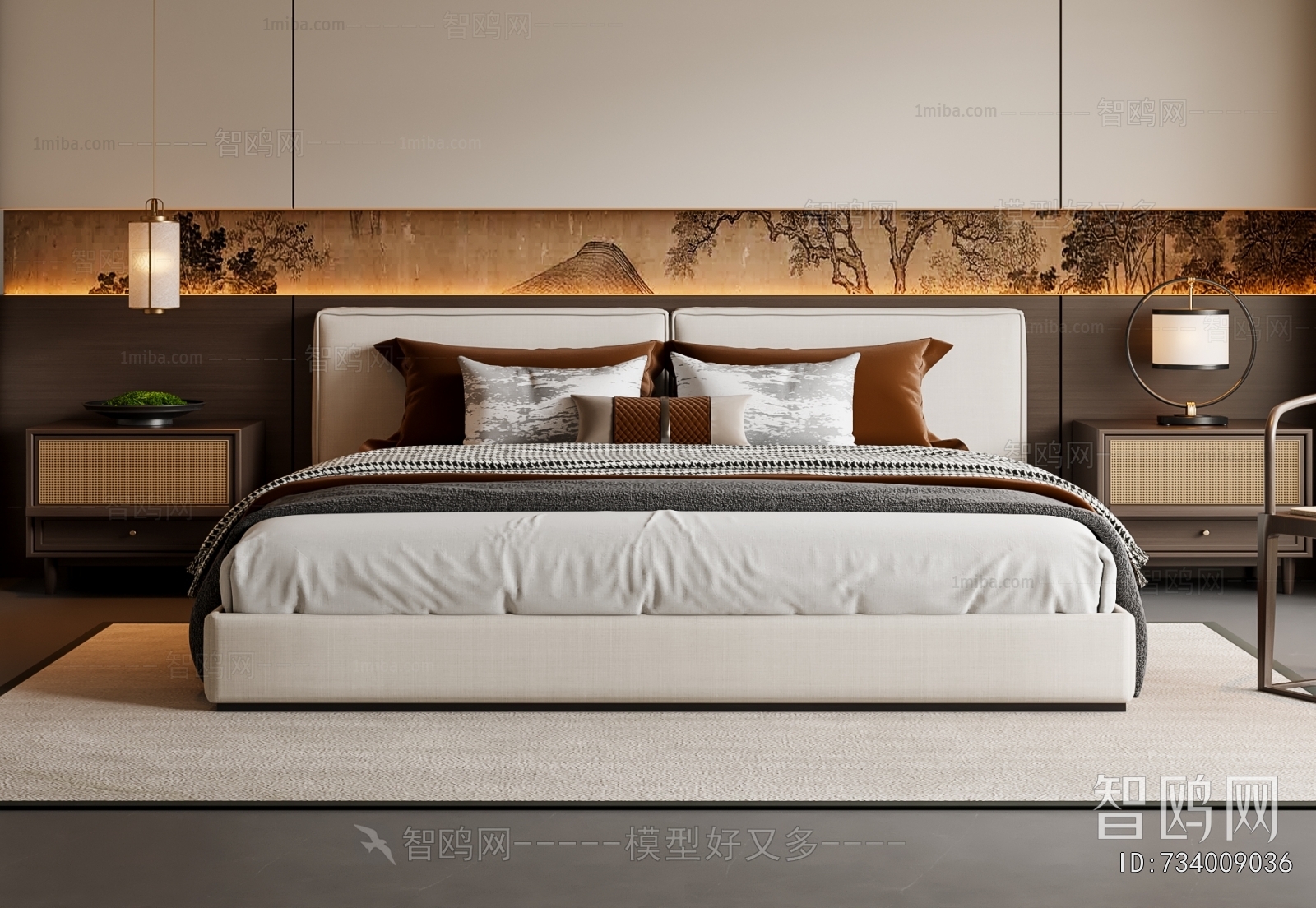 New Chinese Style Bedroom