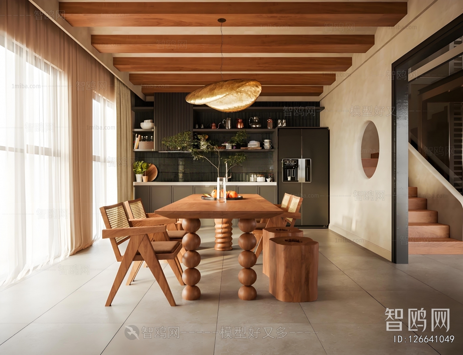 Wabi-sabi Style Dining Room