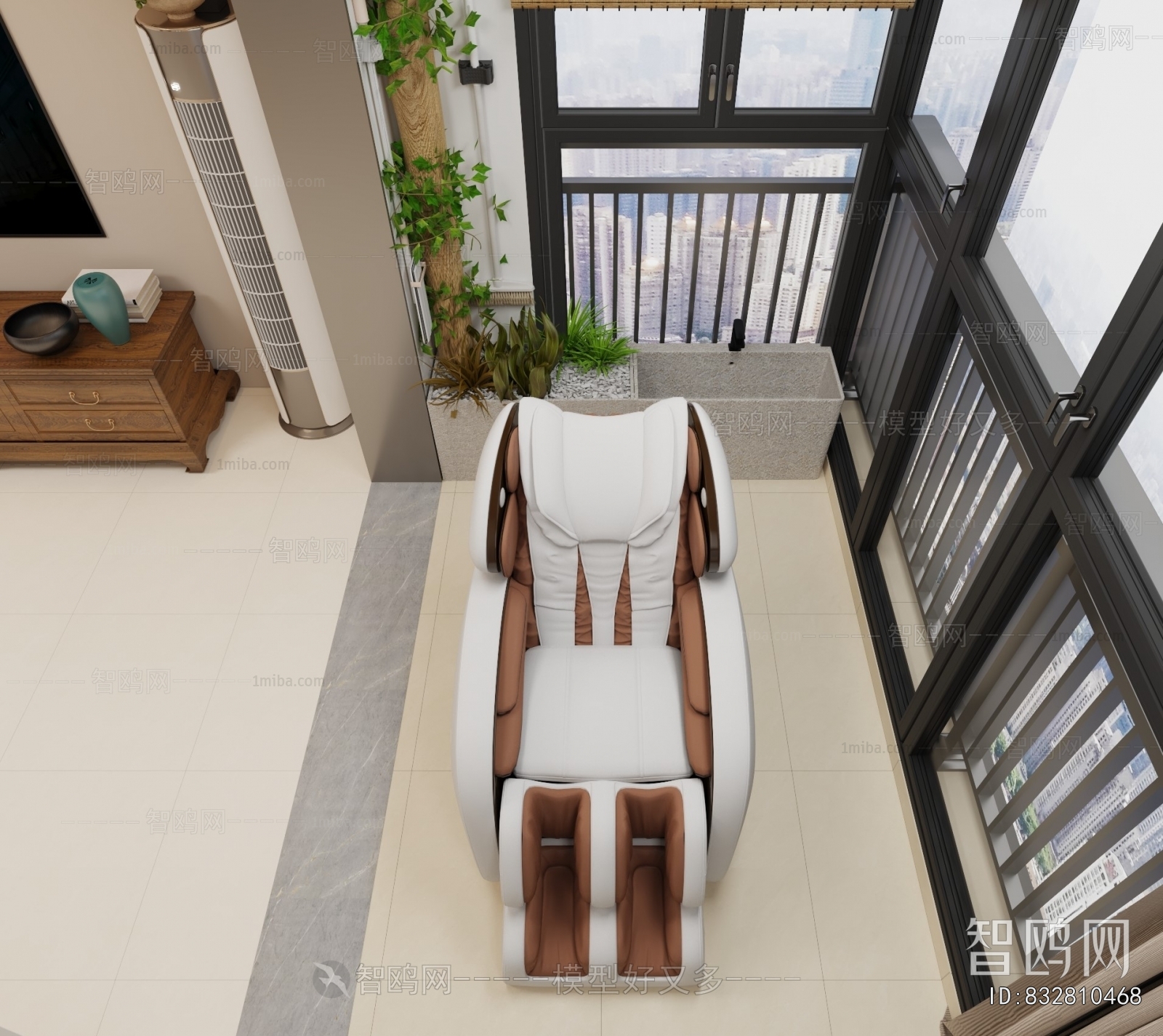 New Chinese Style Balcony Laundry Room