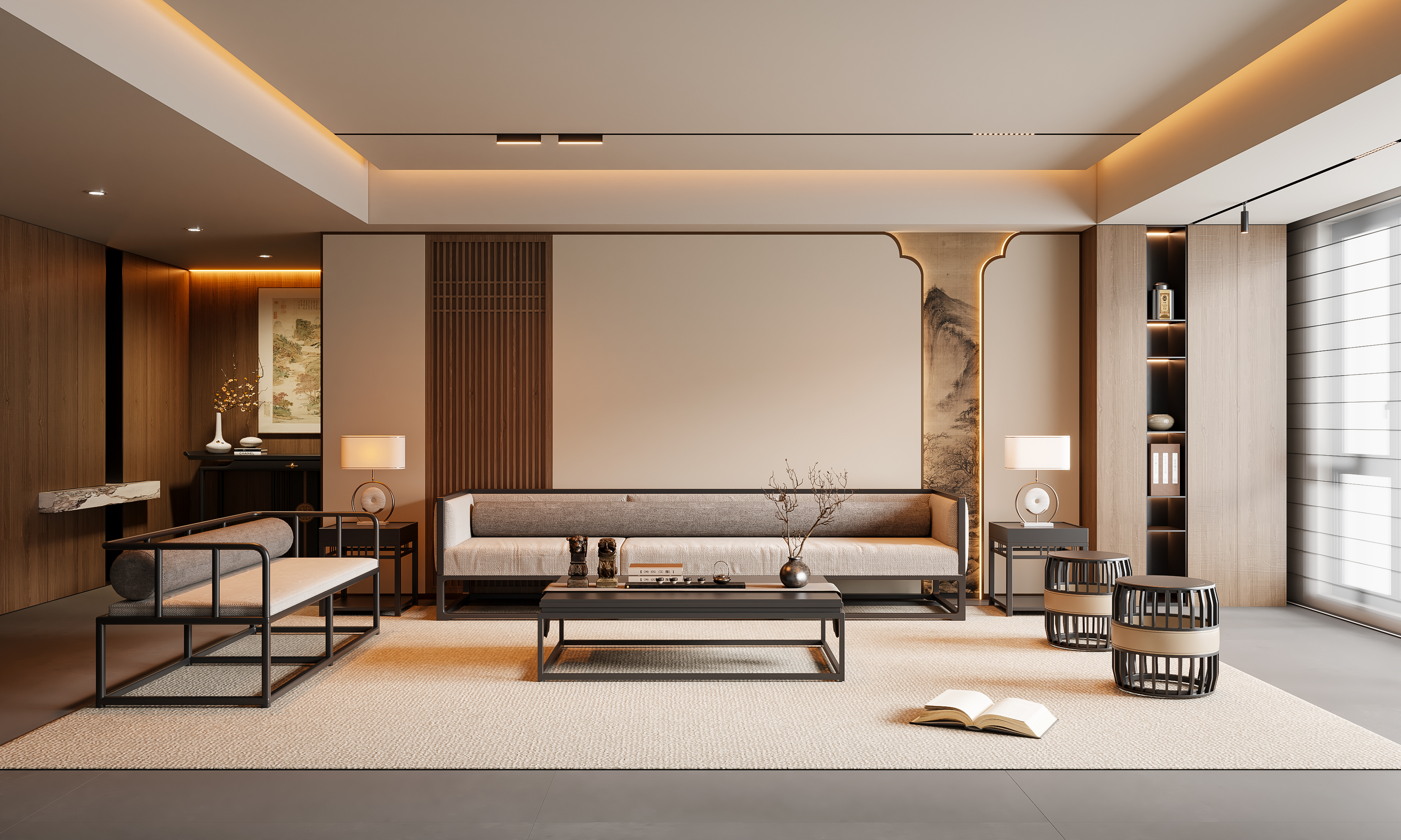 New Chinese Style A Living Room