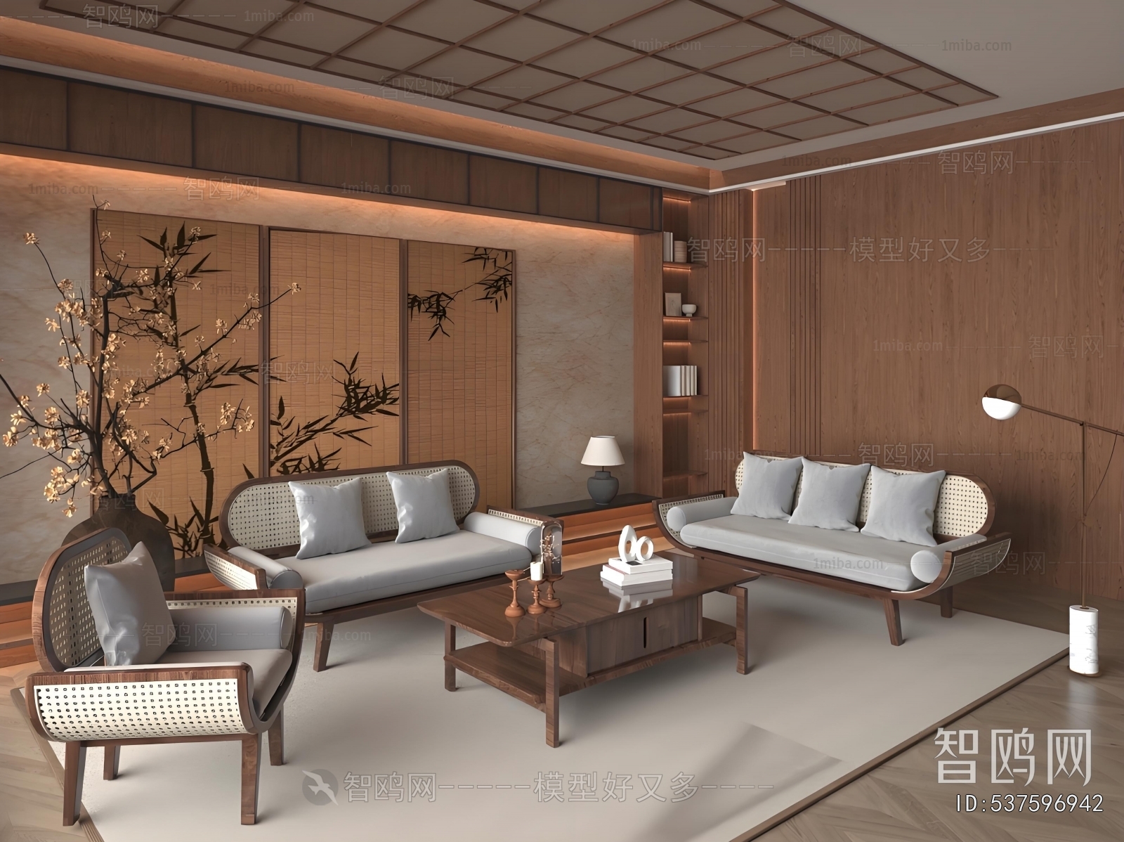 New Chinese Style A Living Room