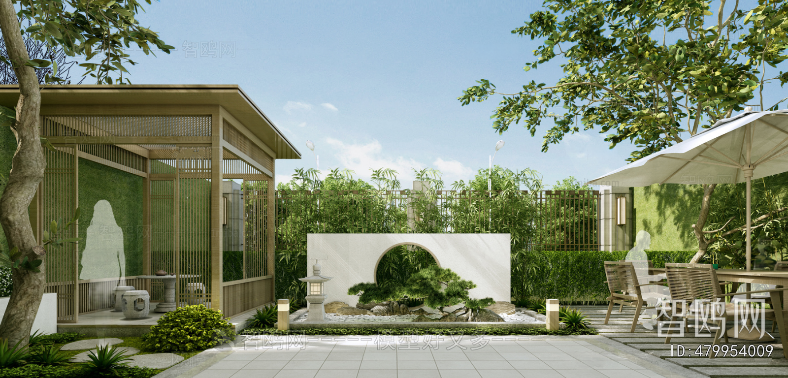 New Chinese Style Courtyard/landscape