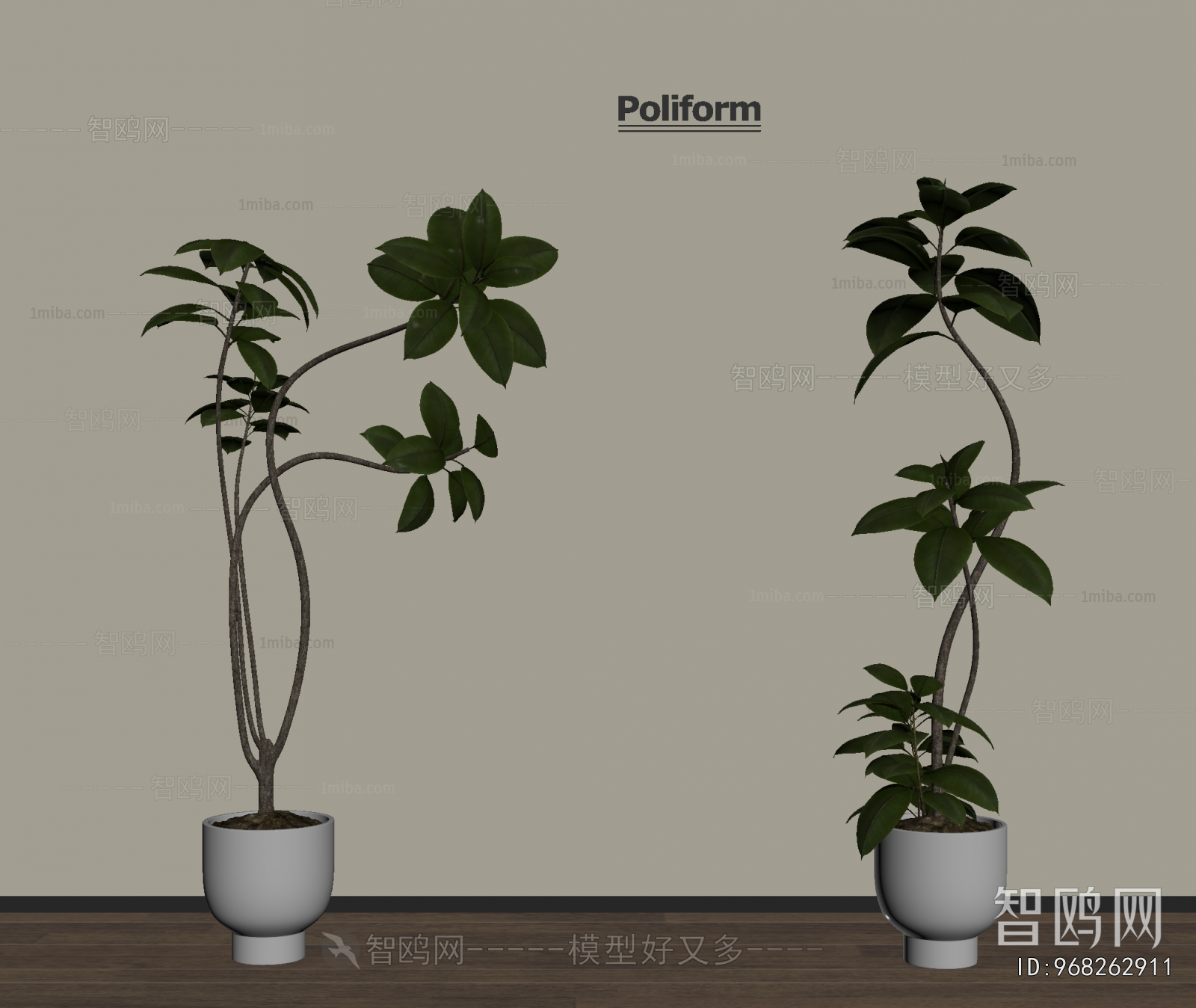 Modern Ground Green Plant Potted Plants