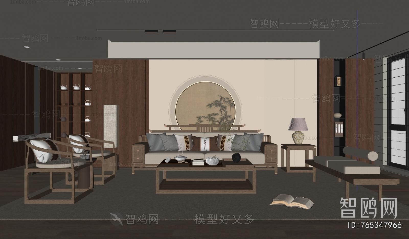 New Chinese Style A Living Room