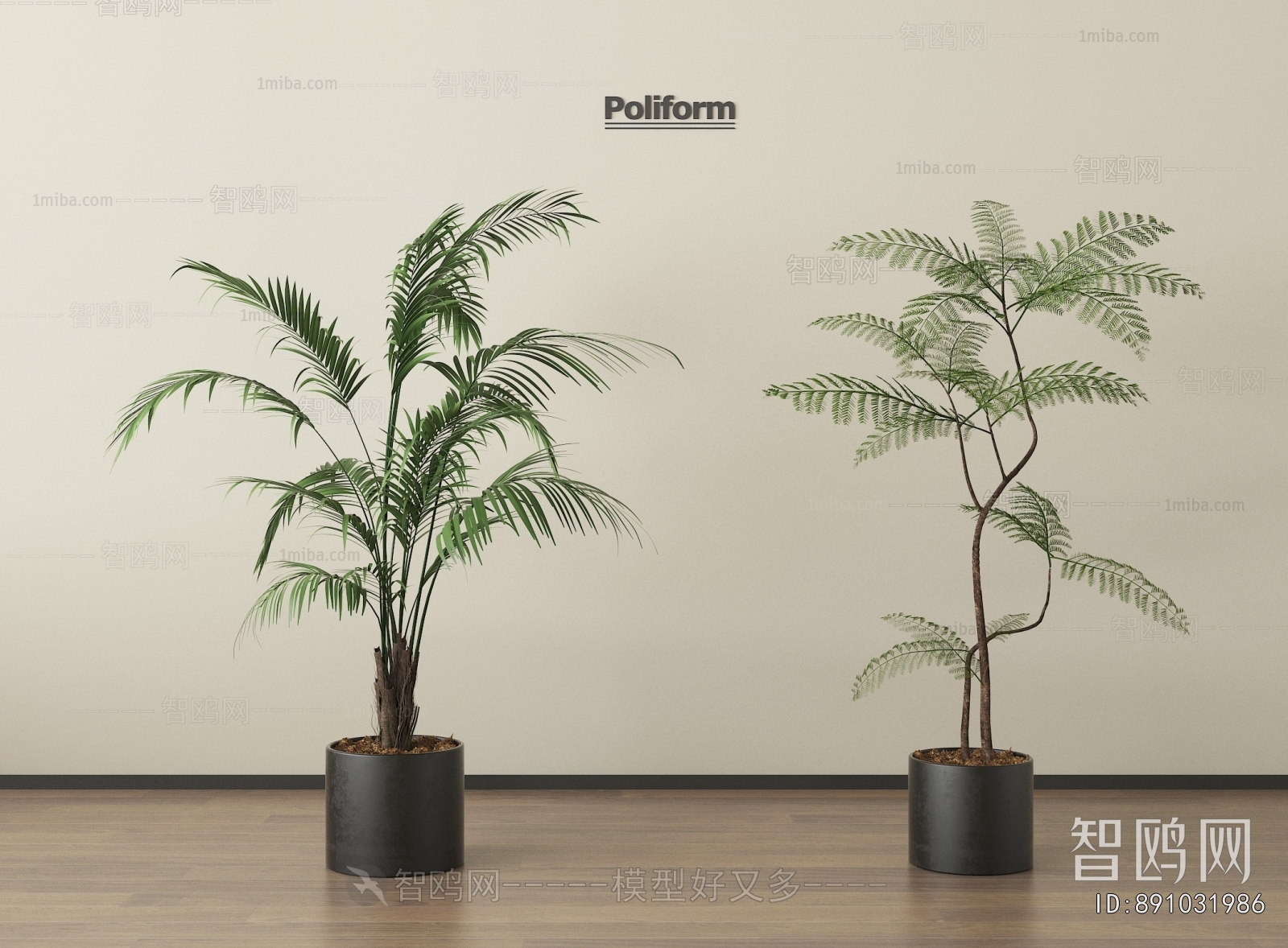 Modern Ground Green Plant Potted Plants