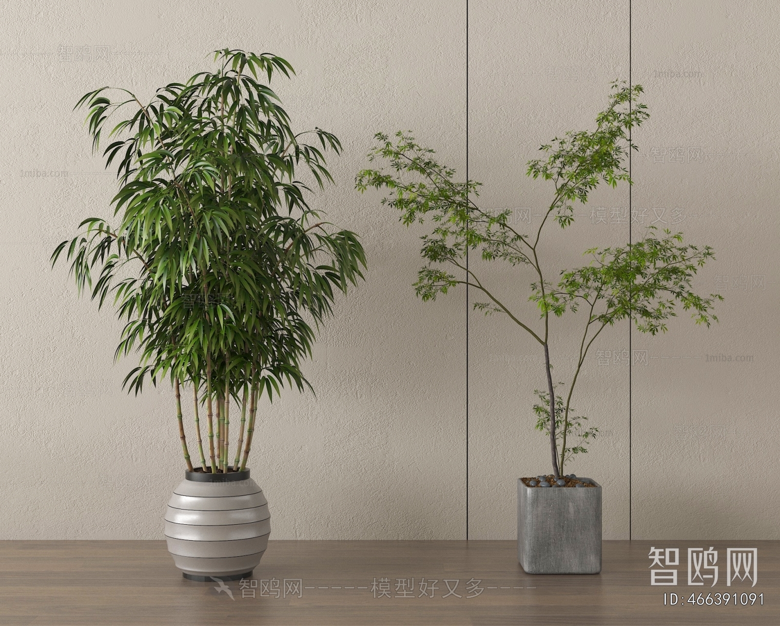 Modern Ground Green Plant Potted Plants