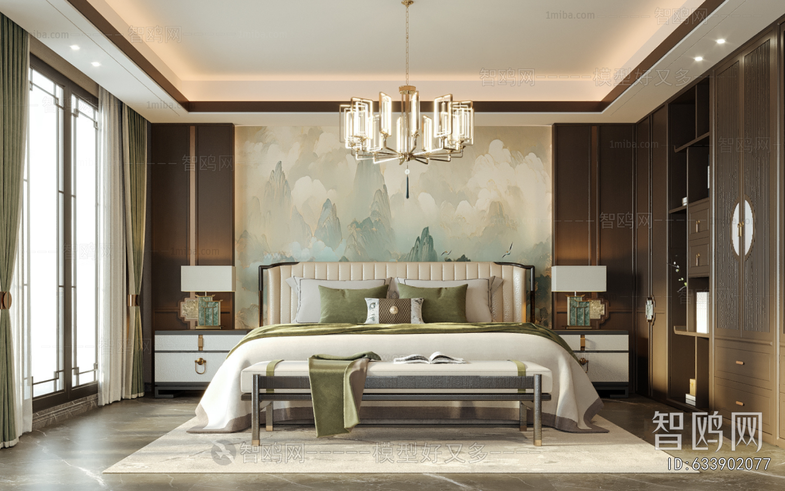 New Chinese Style Bedroom