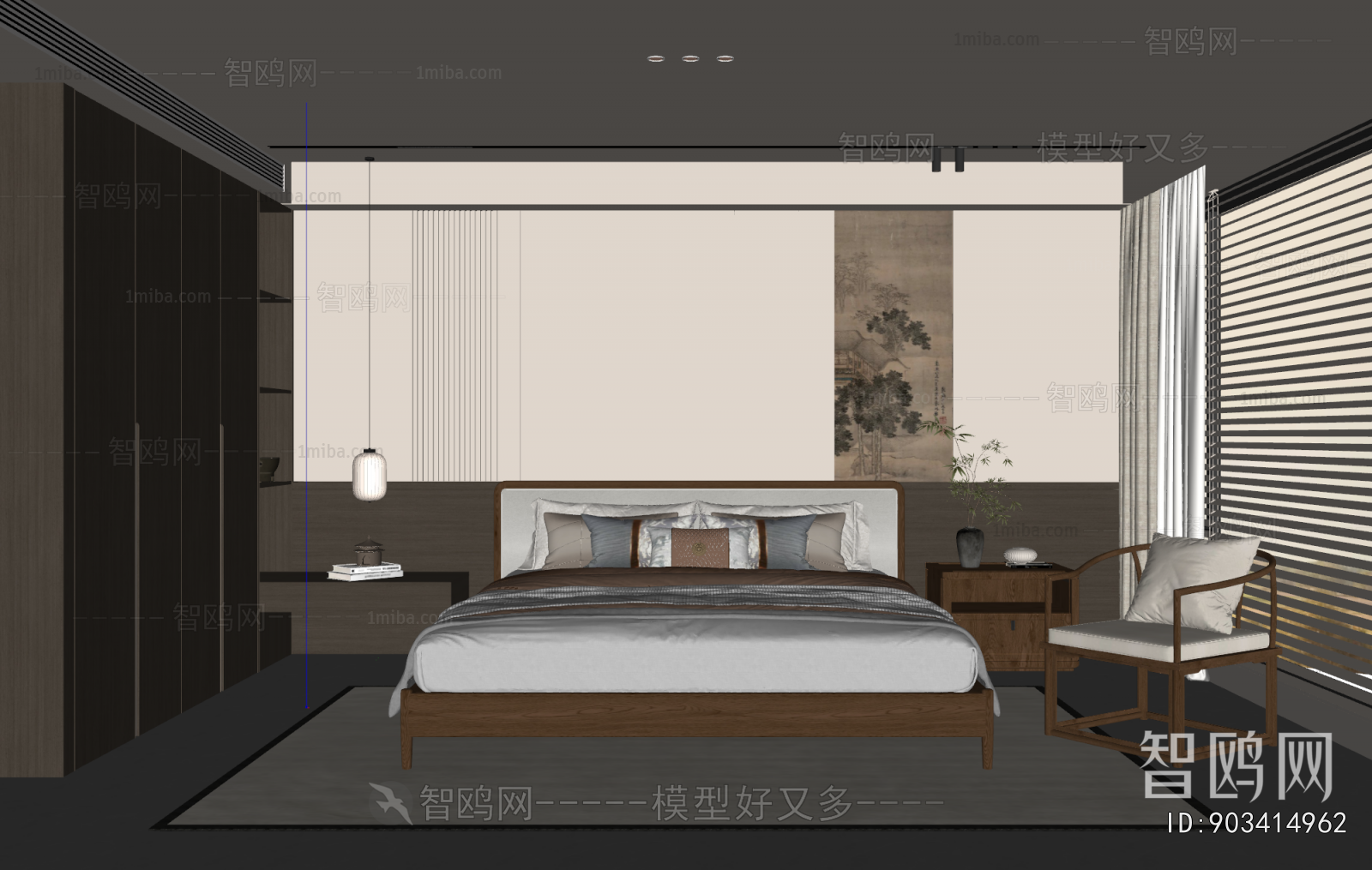 New Chinese Style Bedroom