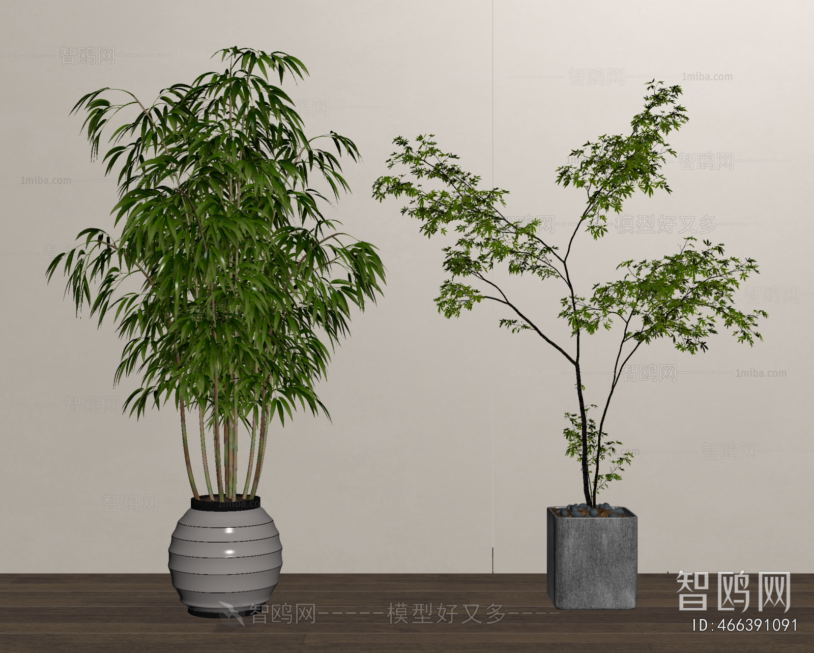 Modern Ground Green Plant Potted Plants
