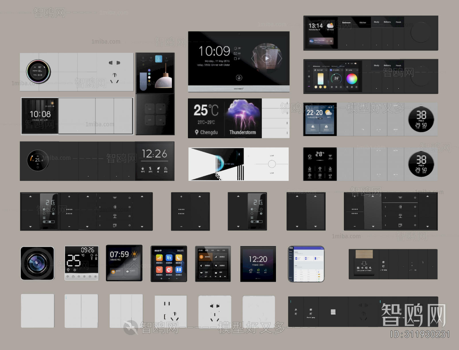 Modern Switch Socket Panel