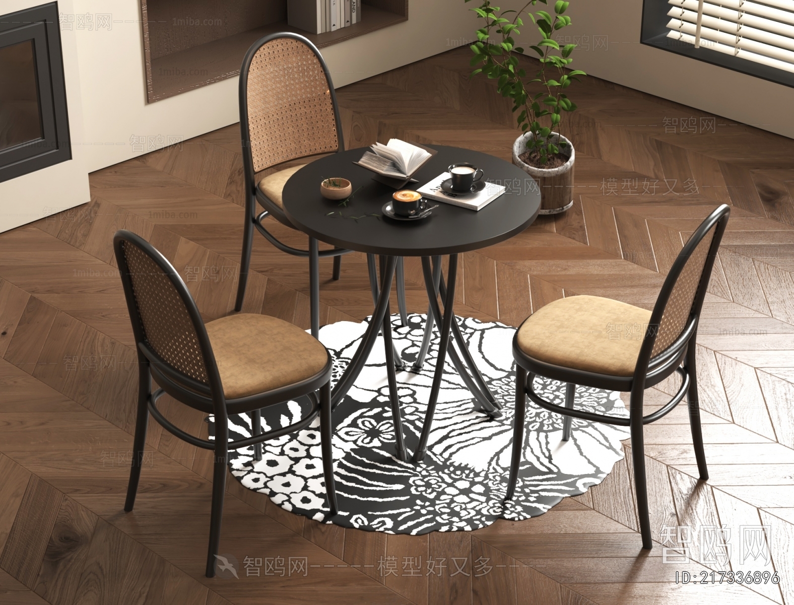 French Style Leisure Table And Chair