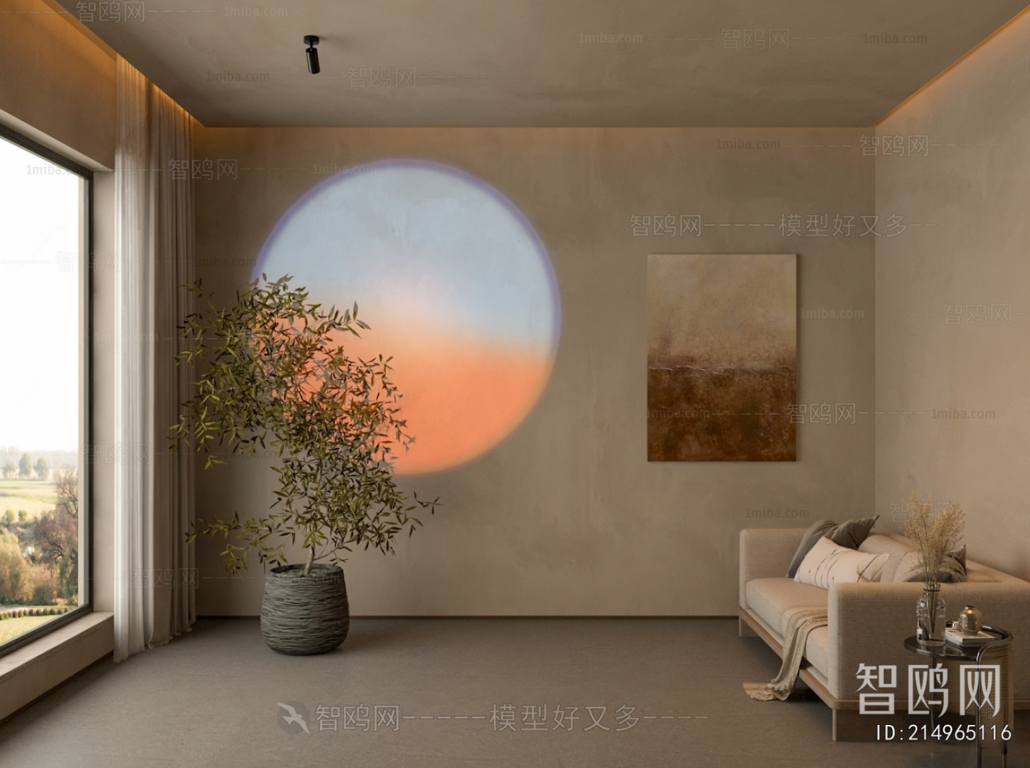 Wabi-sabi Style A Living Room