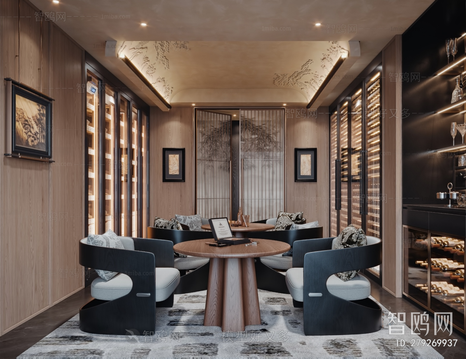 New Chinese Style Wine Cellar/Wine Tasting Room