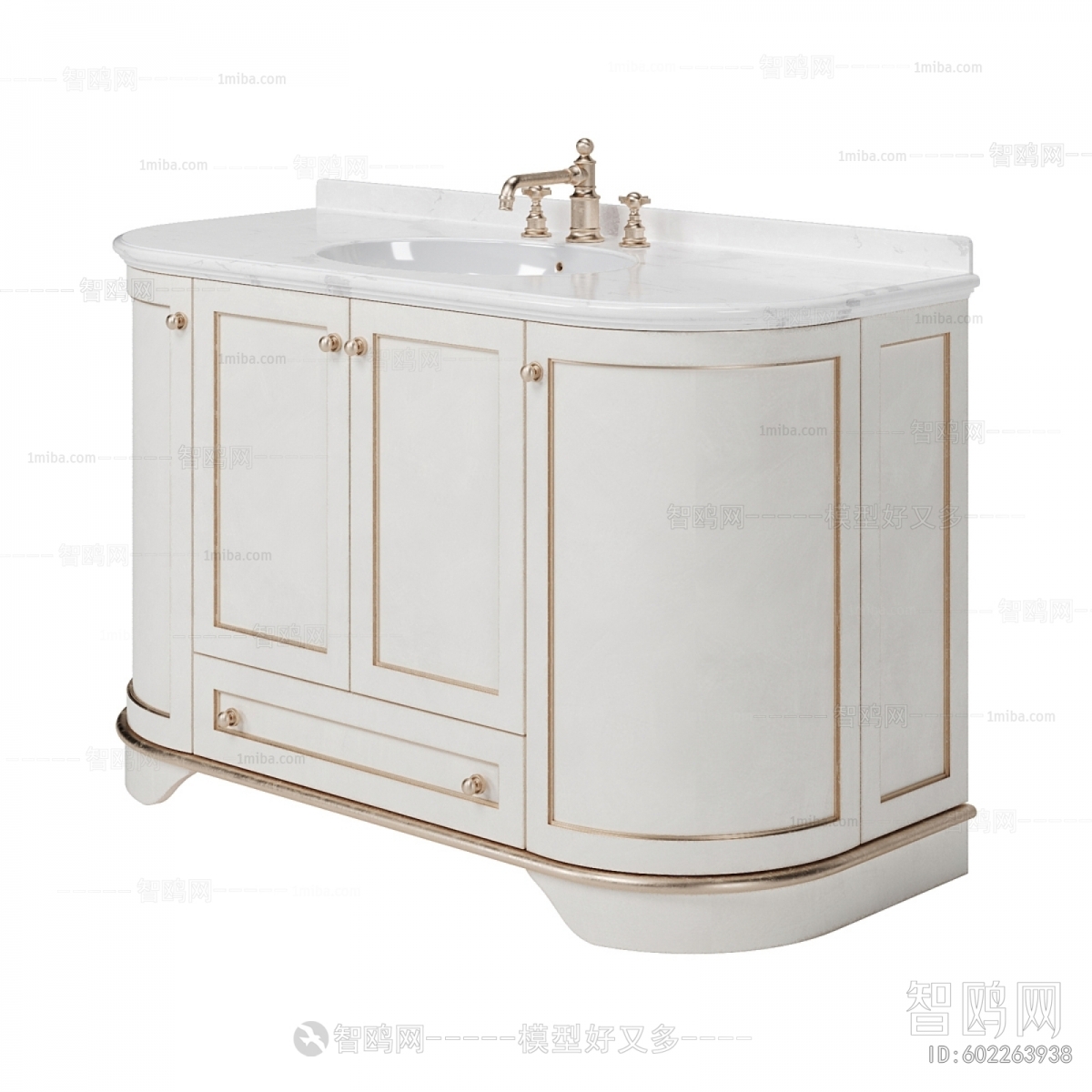 Simple European Style Bathroom Cabinet