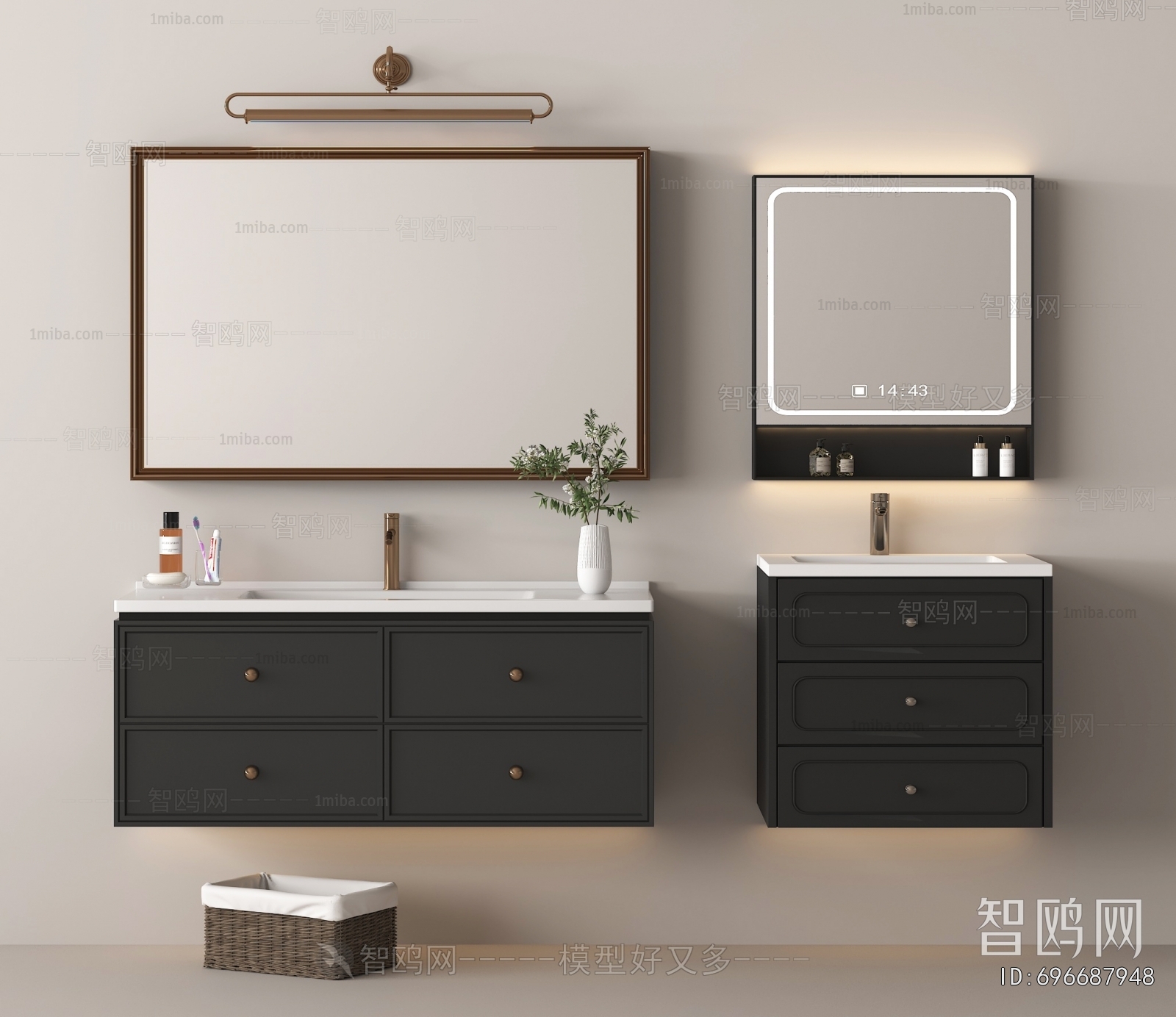 French Style Bathroom Cabinet