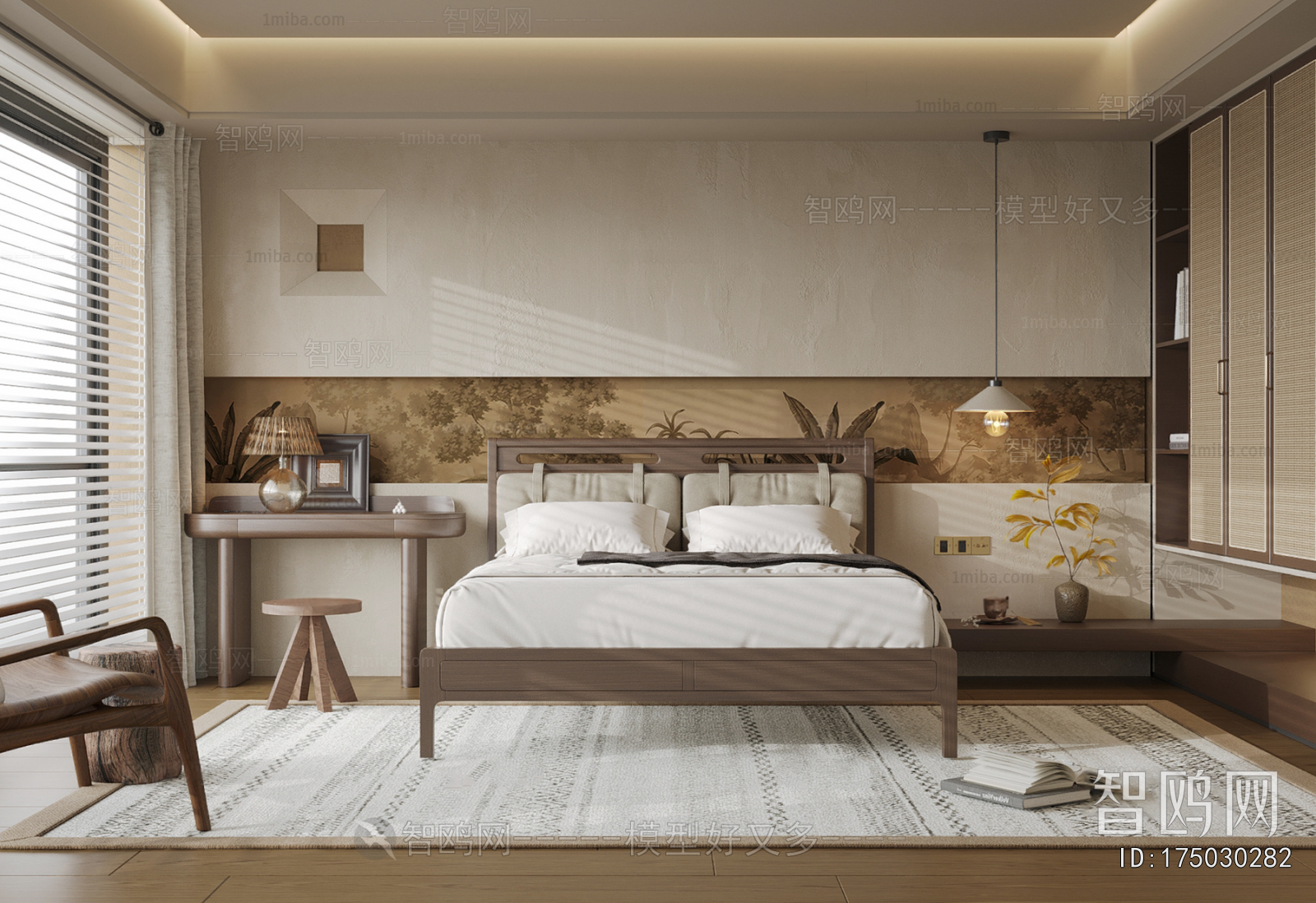 New Chinese Style Bedroom