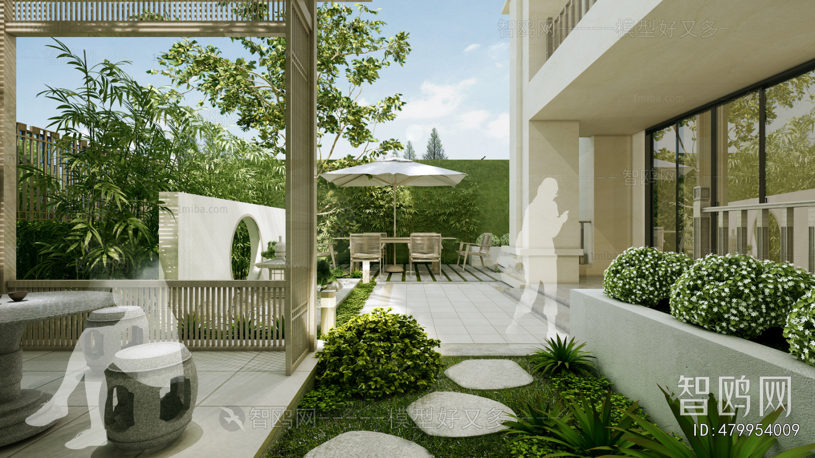 New Chinese Style Courtyard/landscape