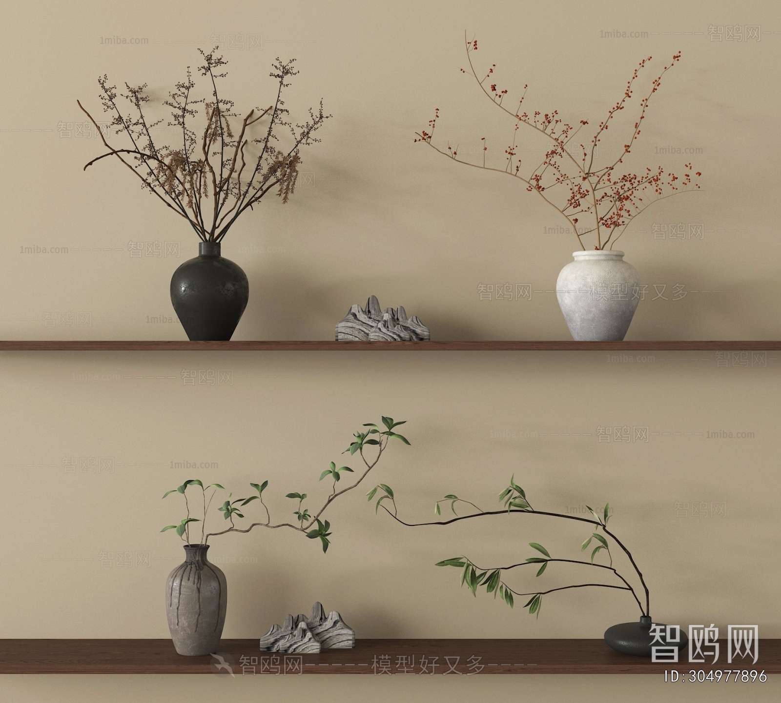 Wabi-sabi Style Dried Branch