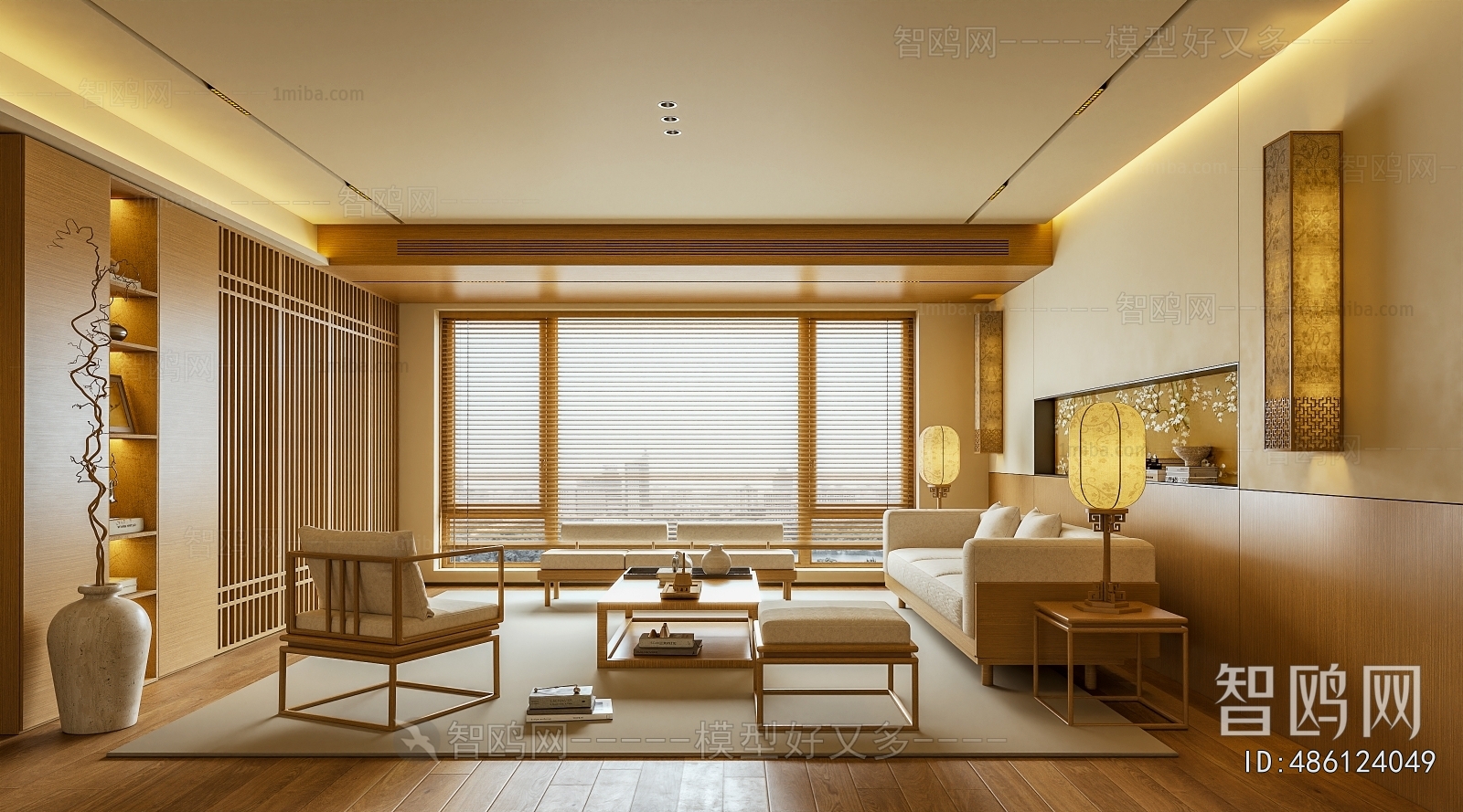 New Chinese Style A Living Room