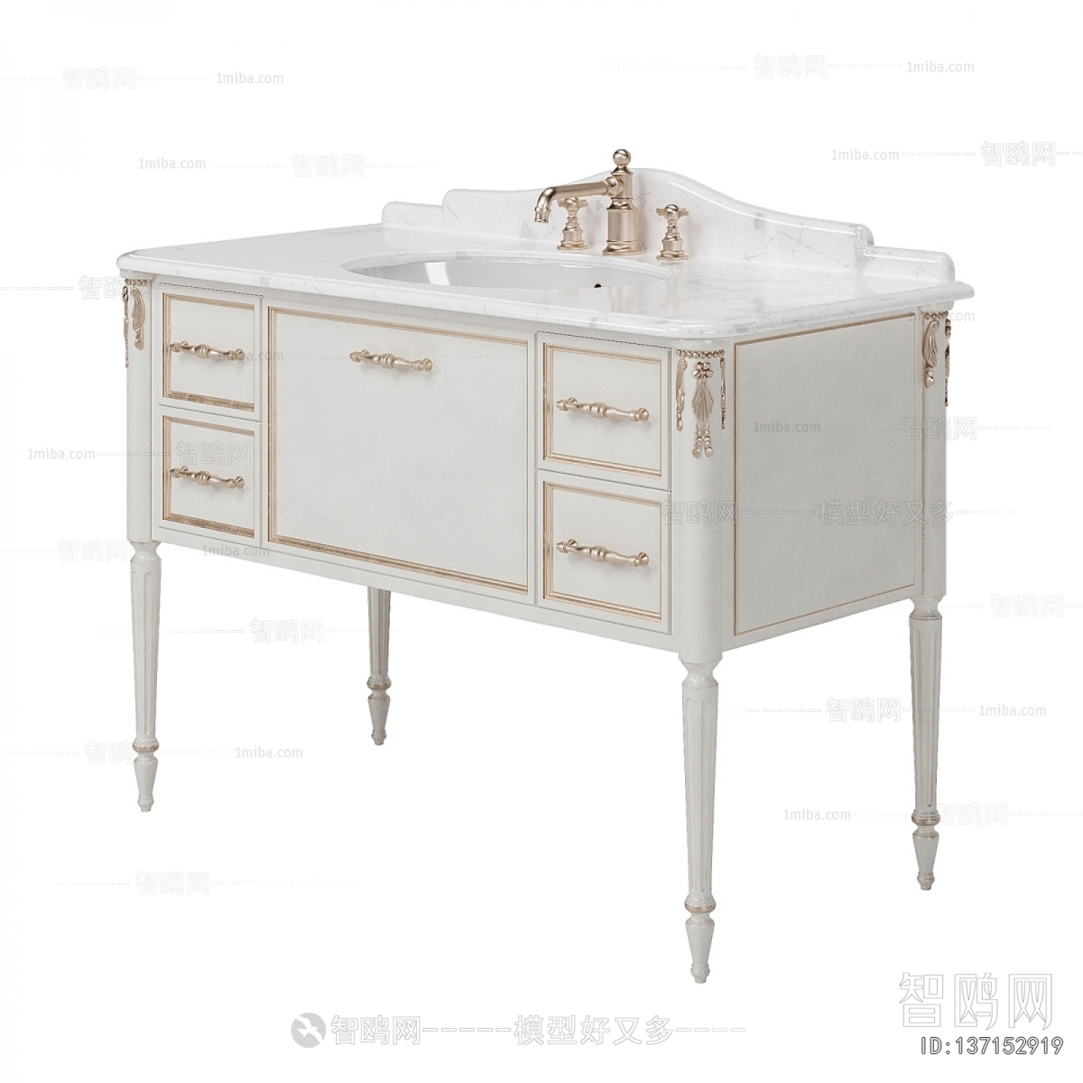 Simple European Style Bathroom Cabinet