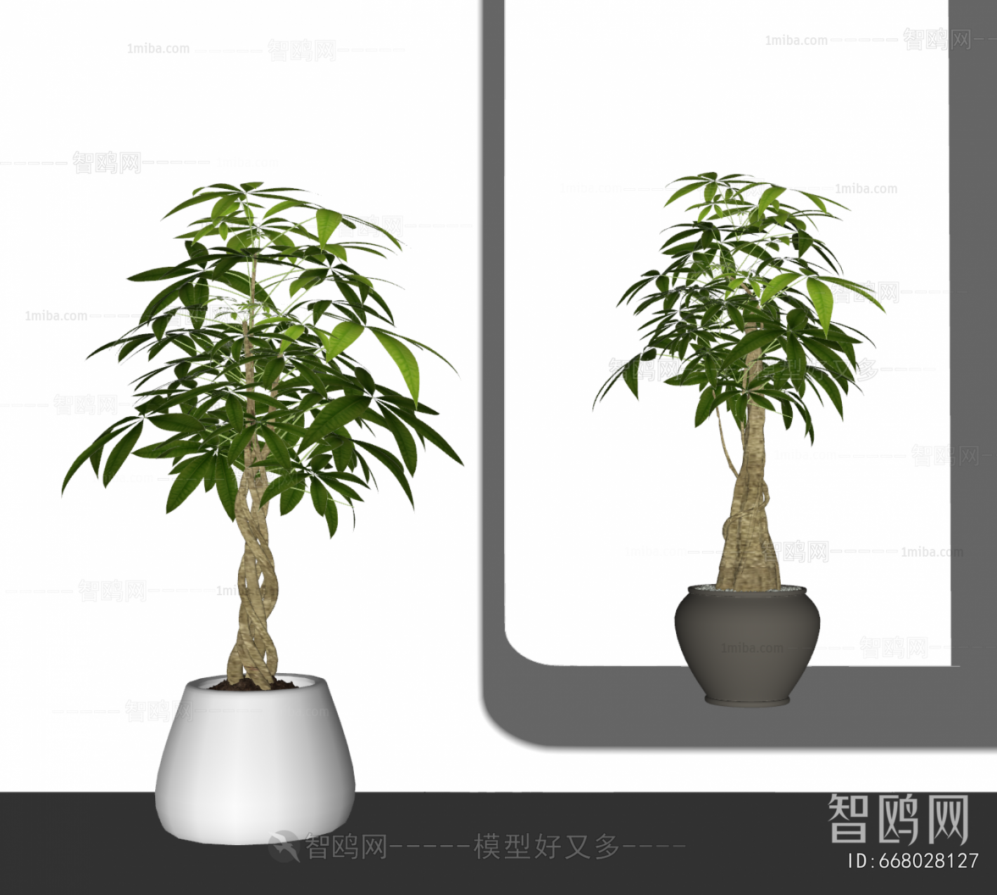 Modern Ground Green Plant Potted Plants