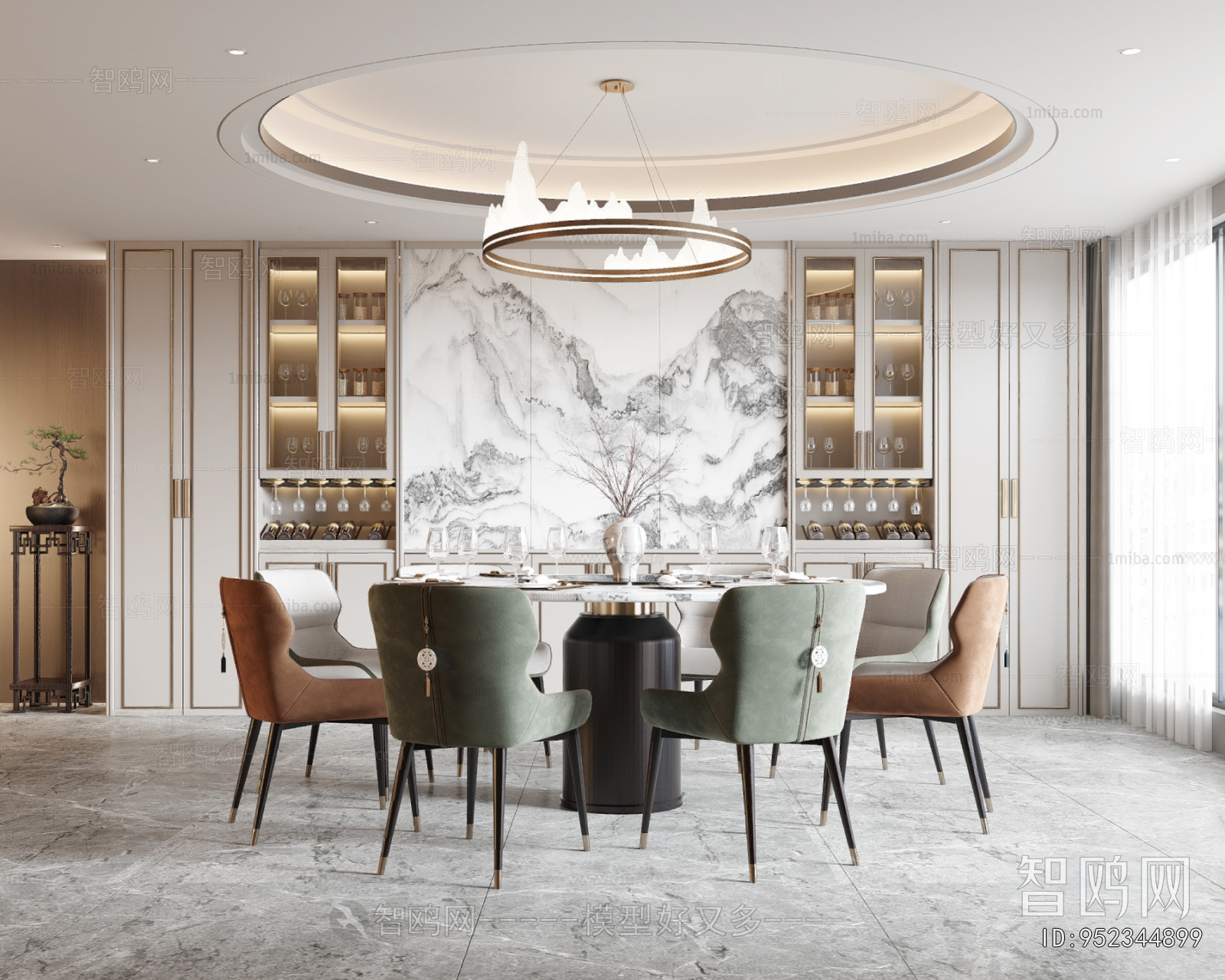 New Chinese Style Dining Room